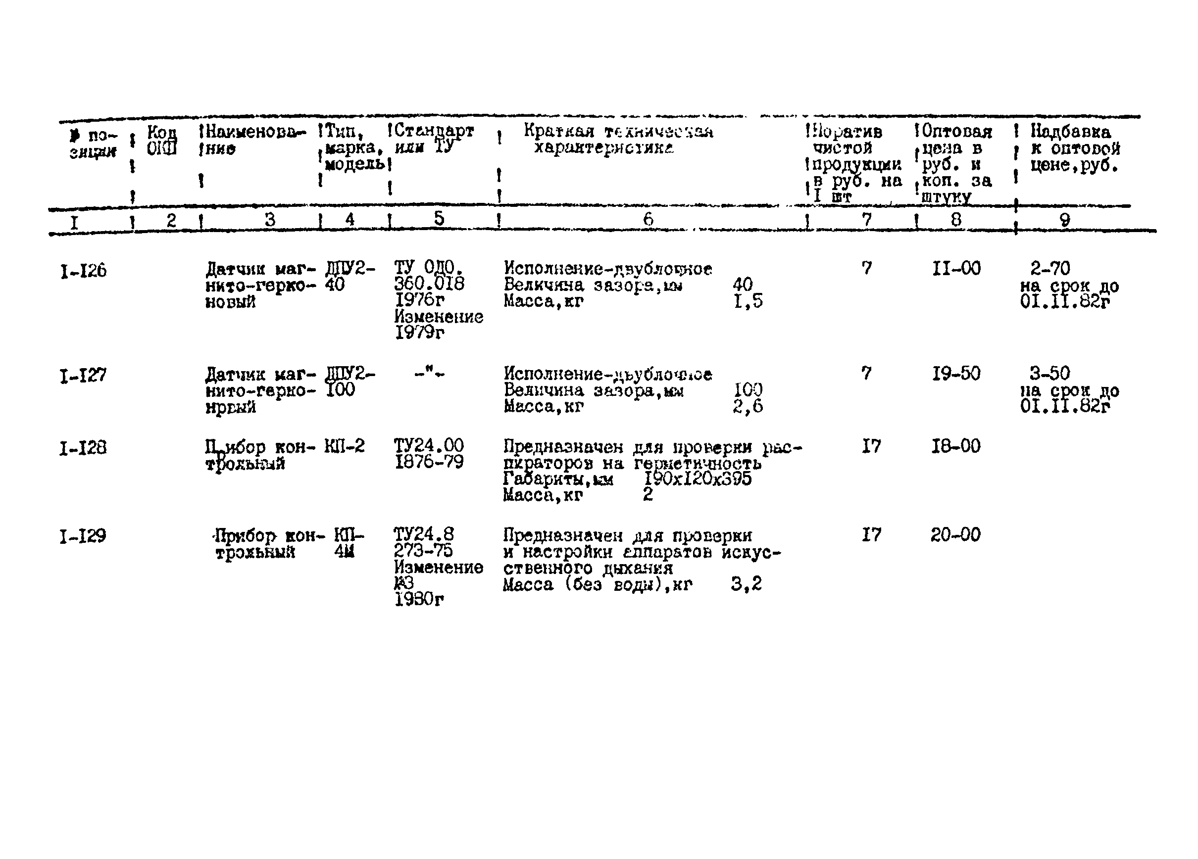 Прейскурант 24-18-44