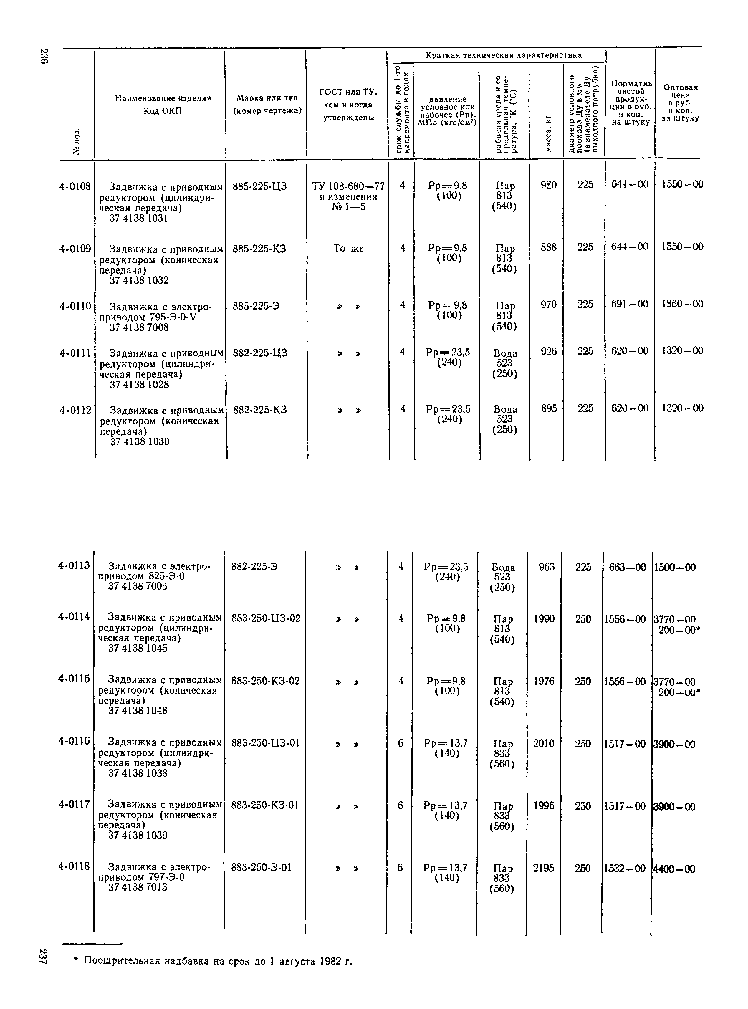 Прейскурант 23-07