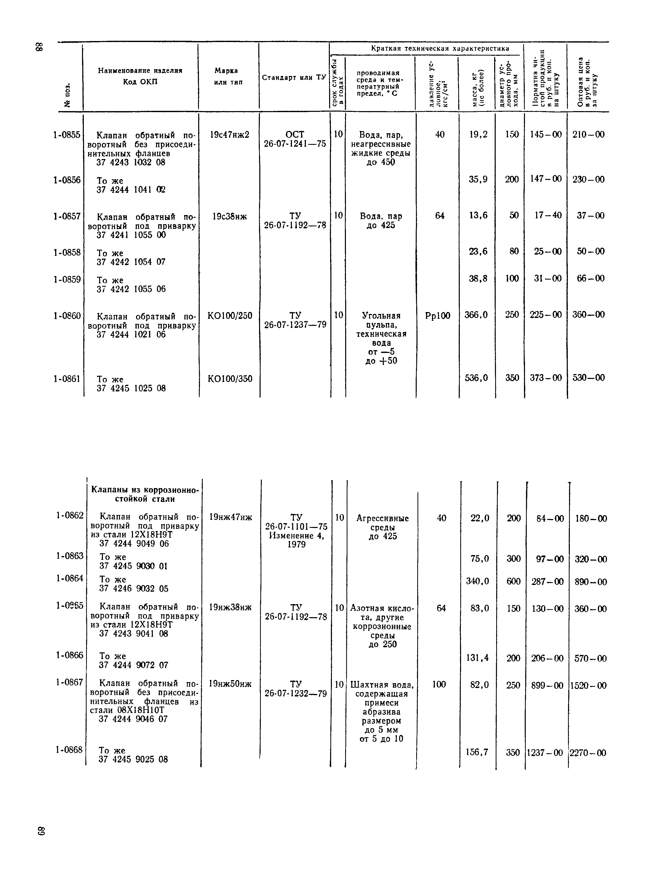 Прейскурант 23-07