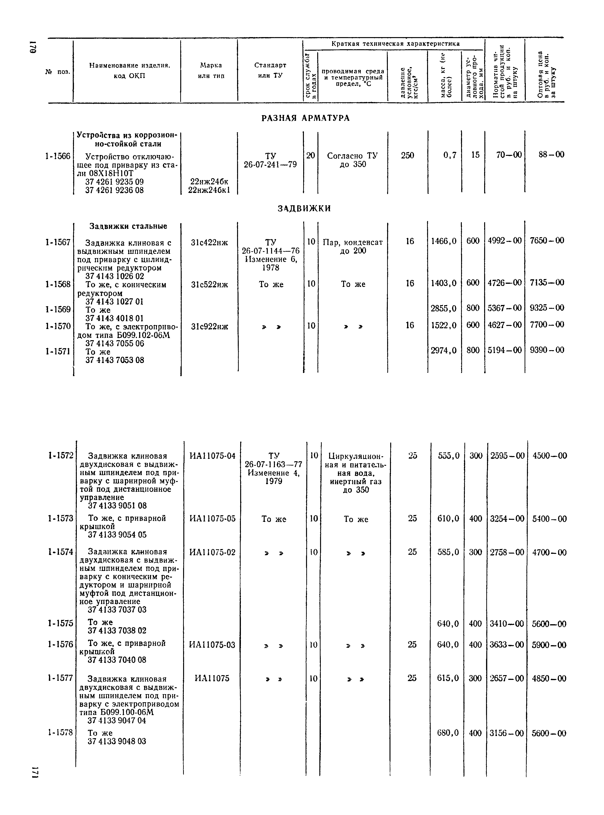 Прейскурант 23-07