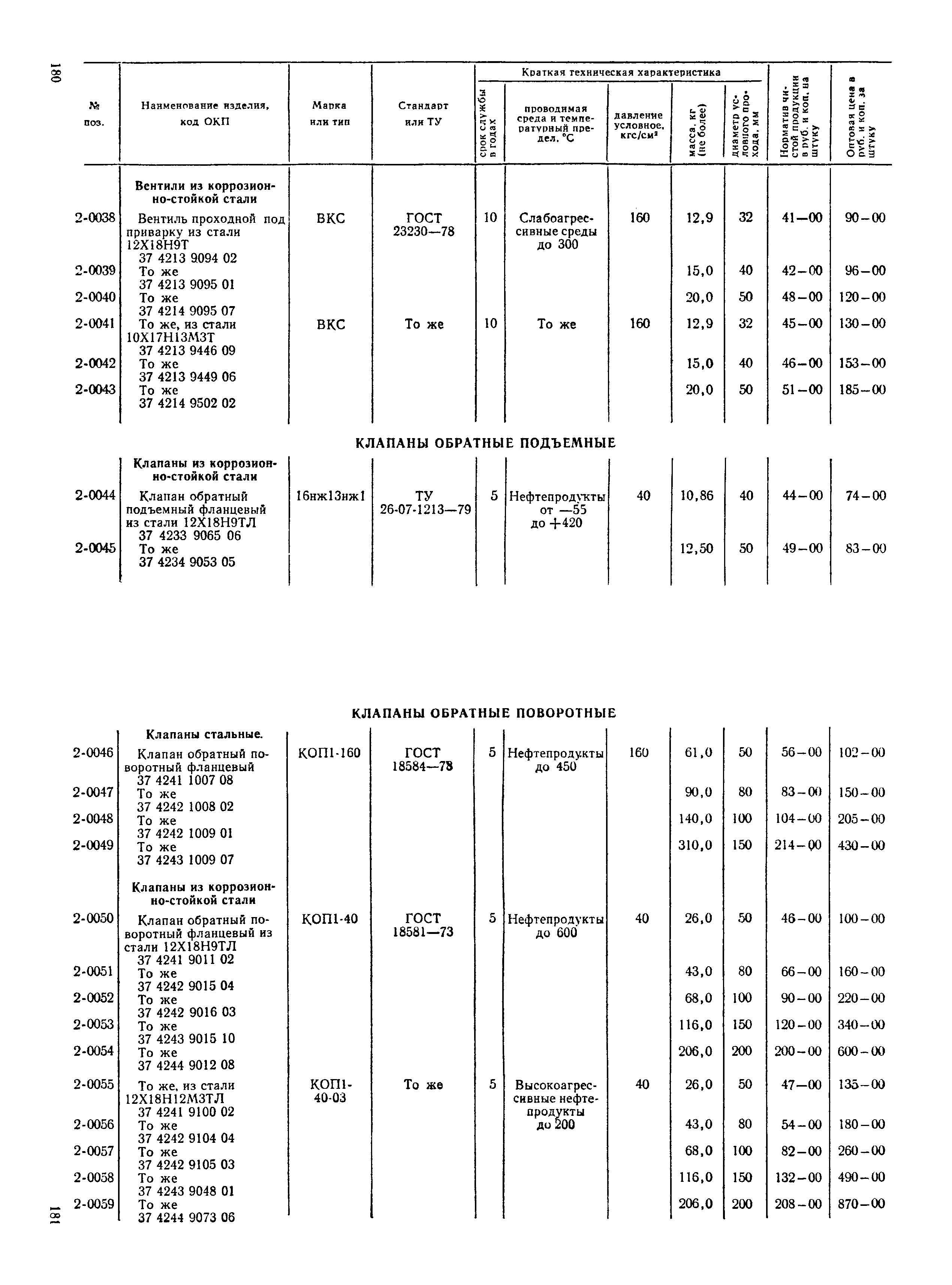 Прейскурант 23-07