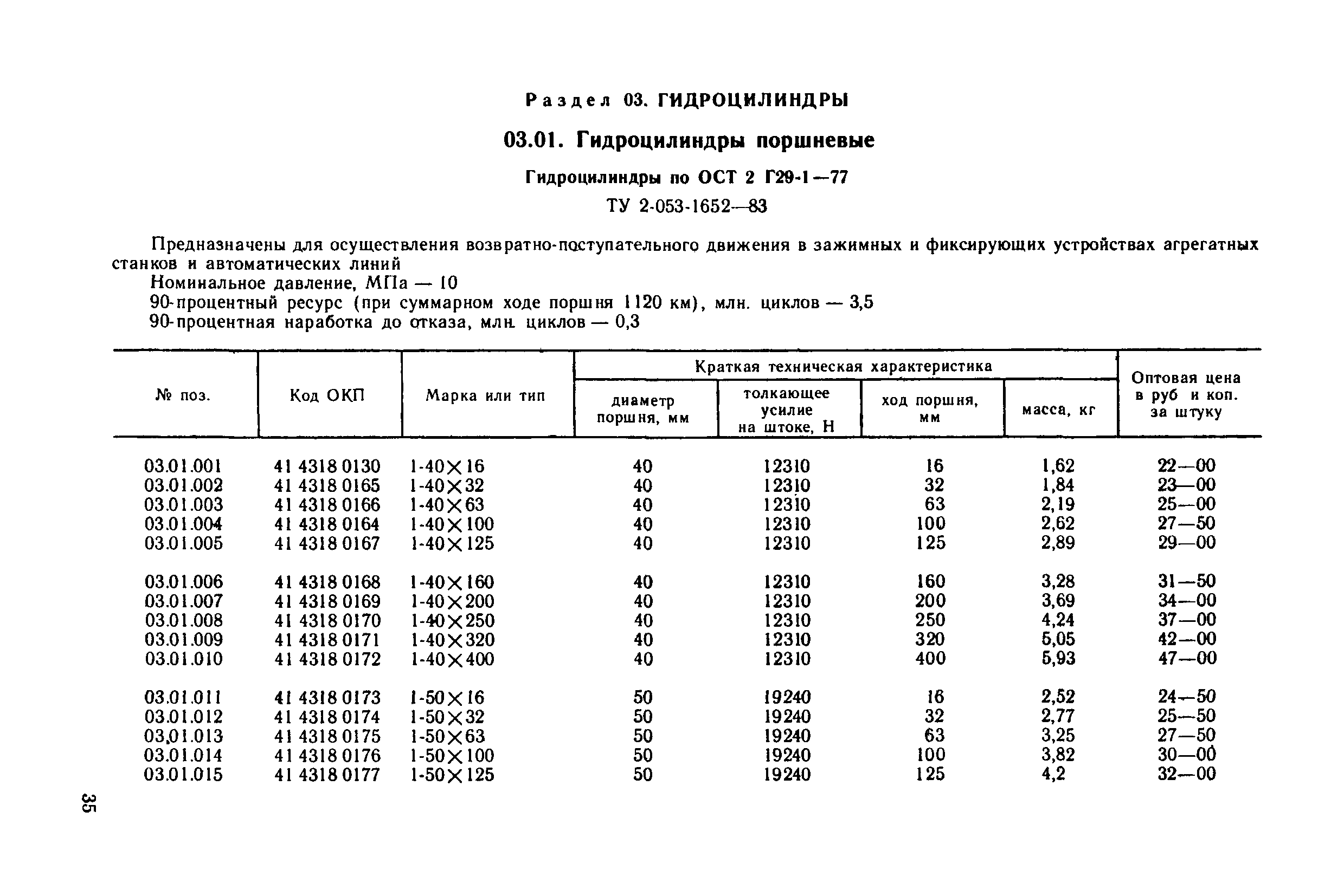 Прейскурант 18-08-38