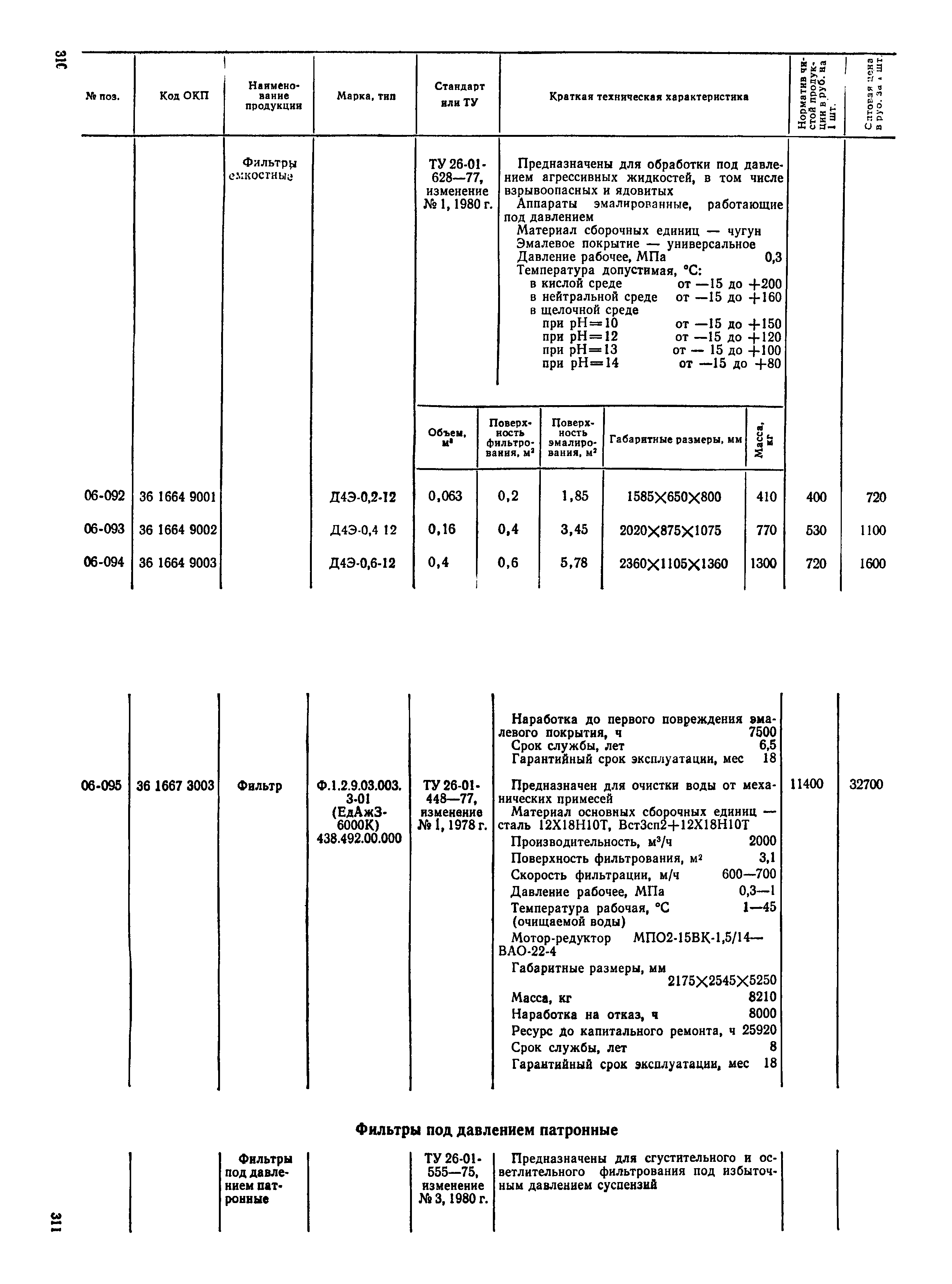 Прейскурант 23-03