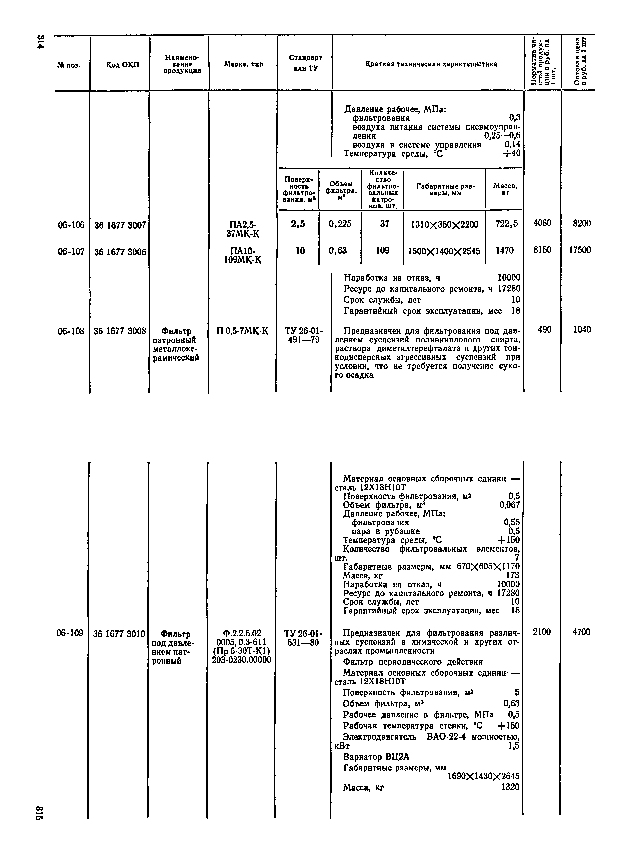 Прейскурант 23-03