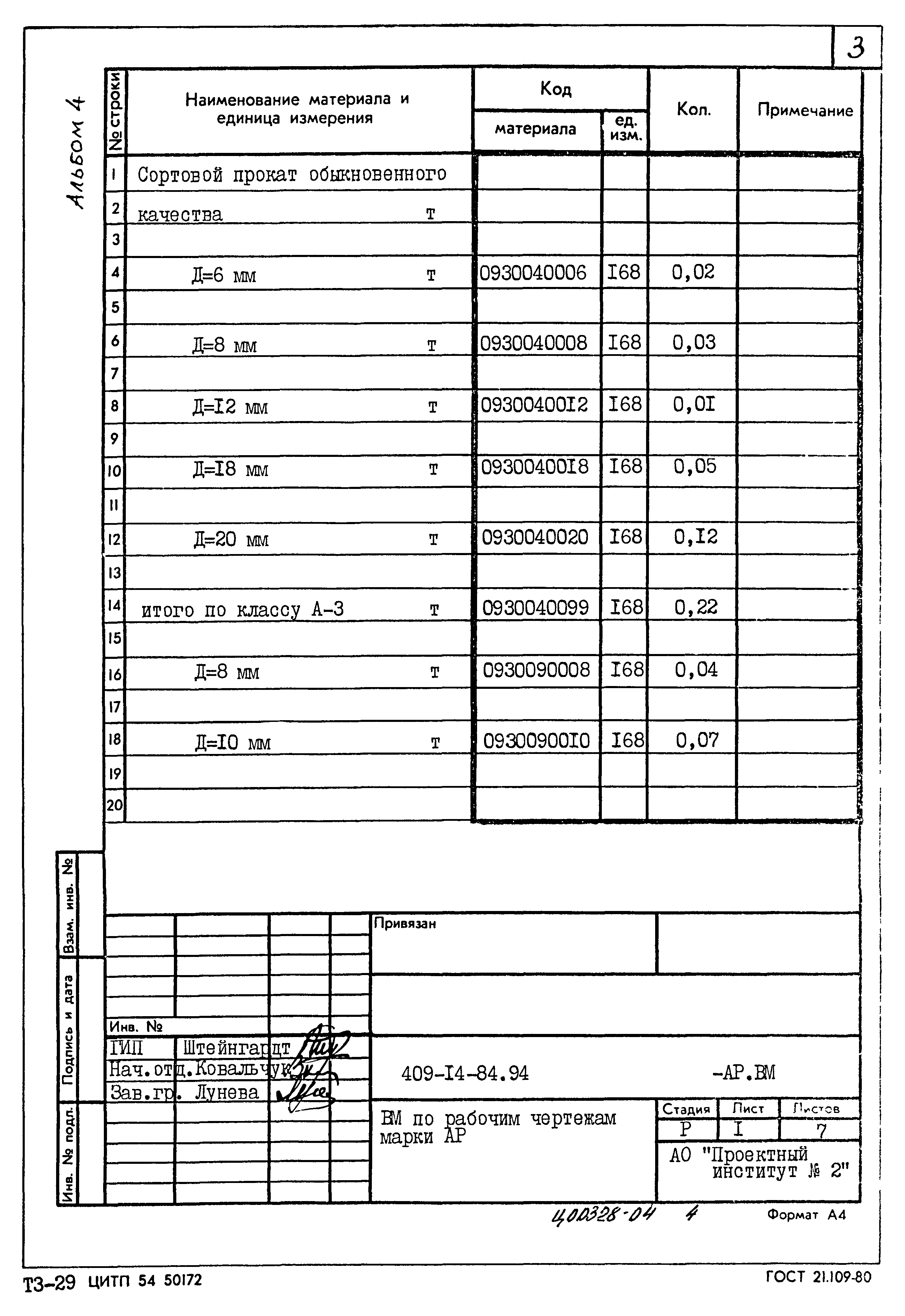 Типовой проект 409-14-84.94