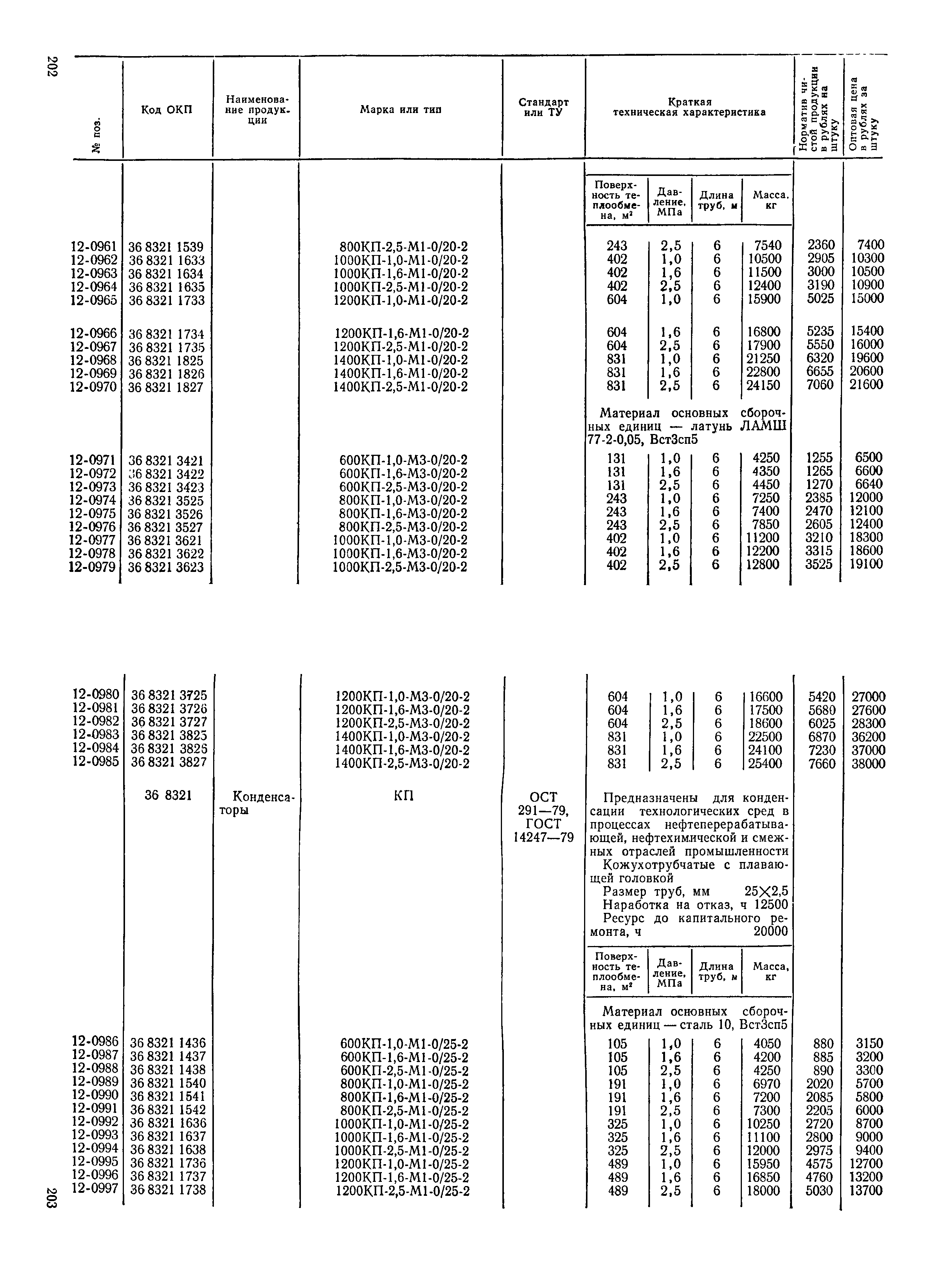 Прейскурант 23-03