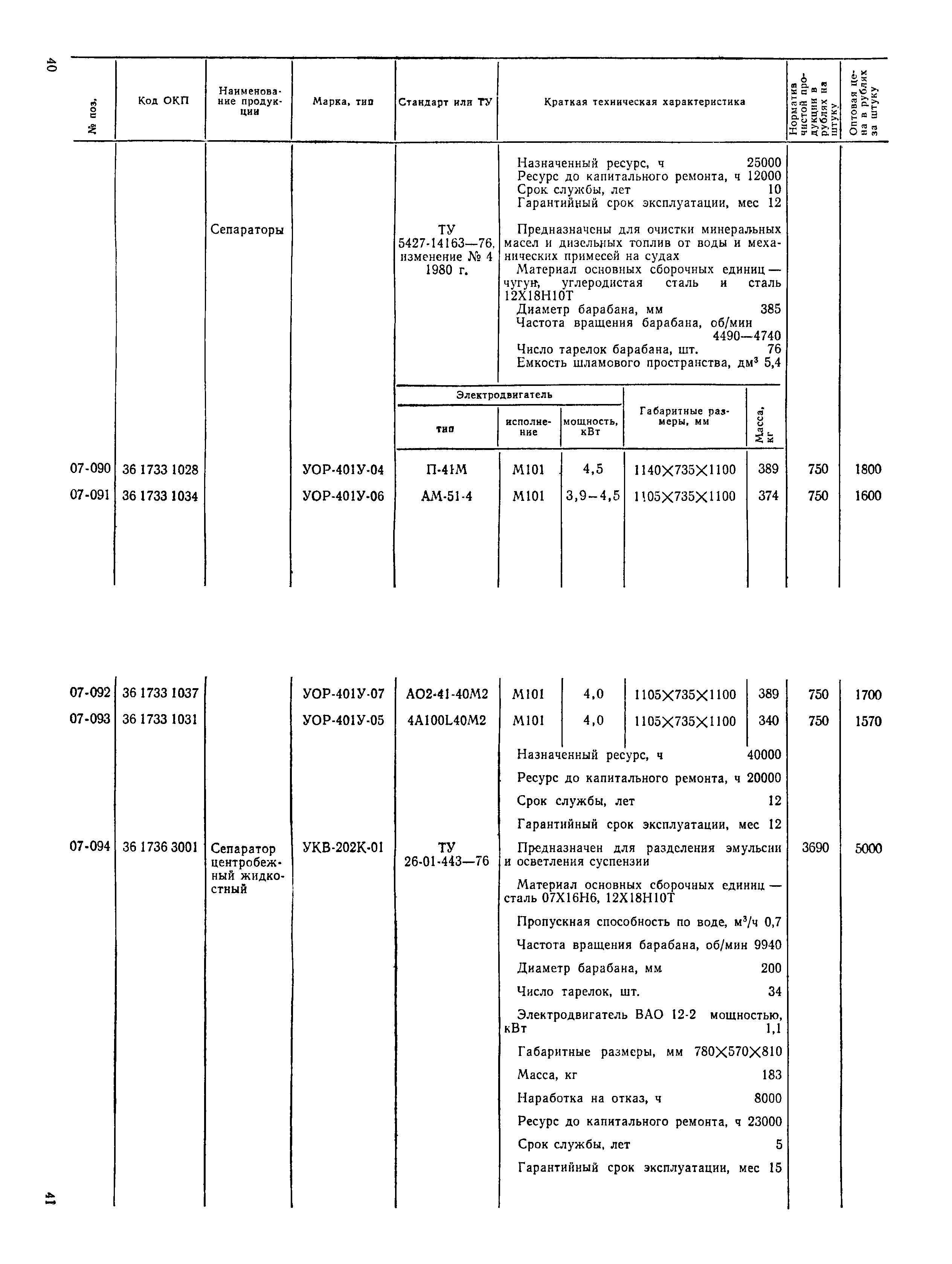 Прейскурант 23-03