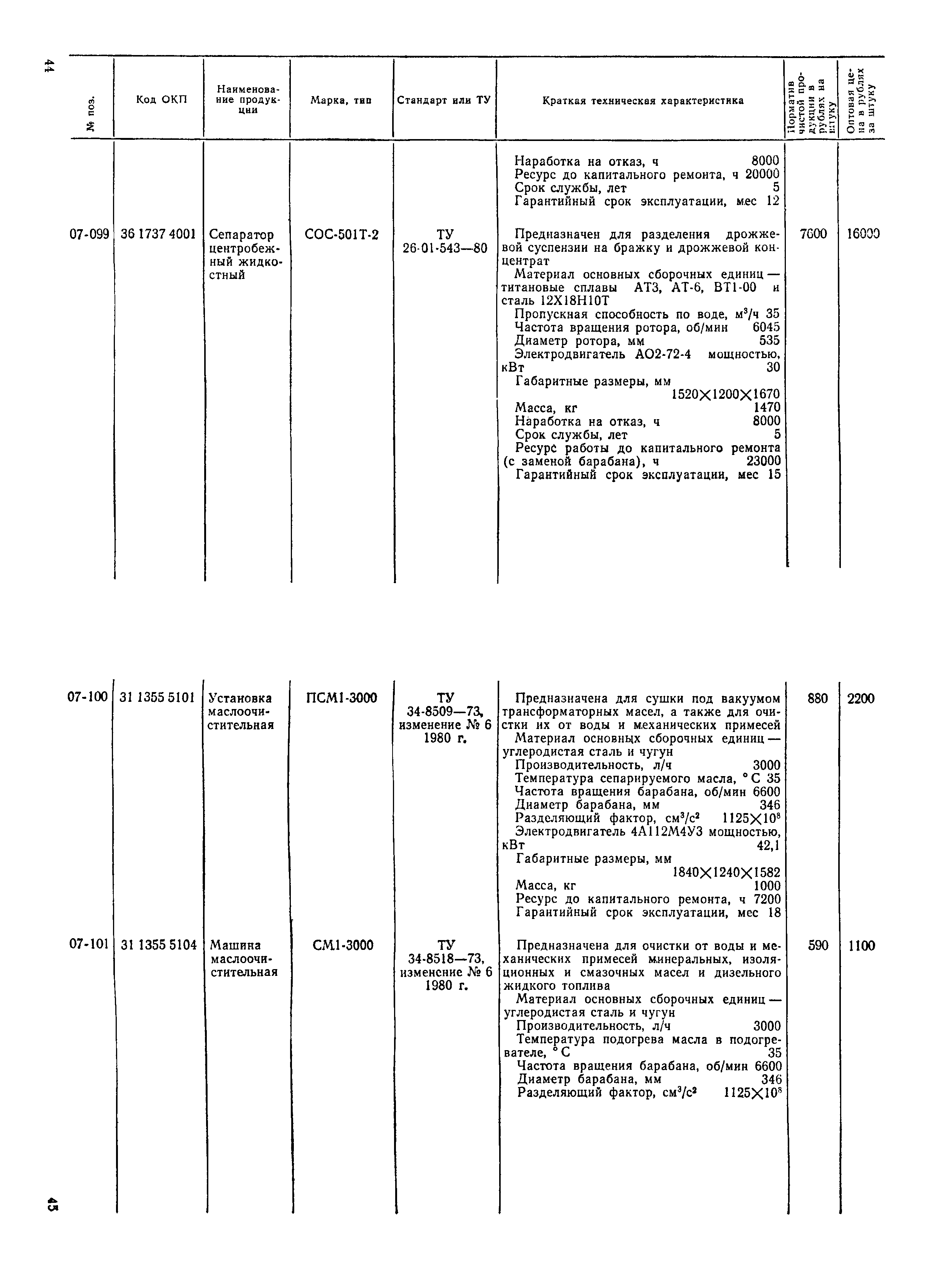 Прейскурант 23-03