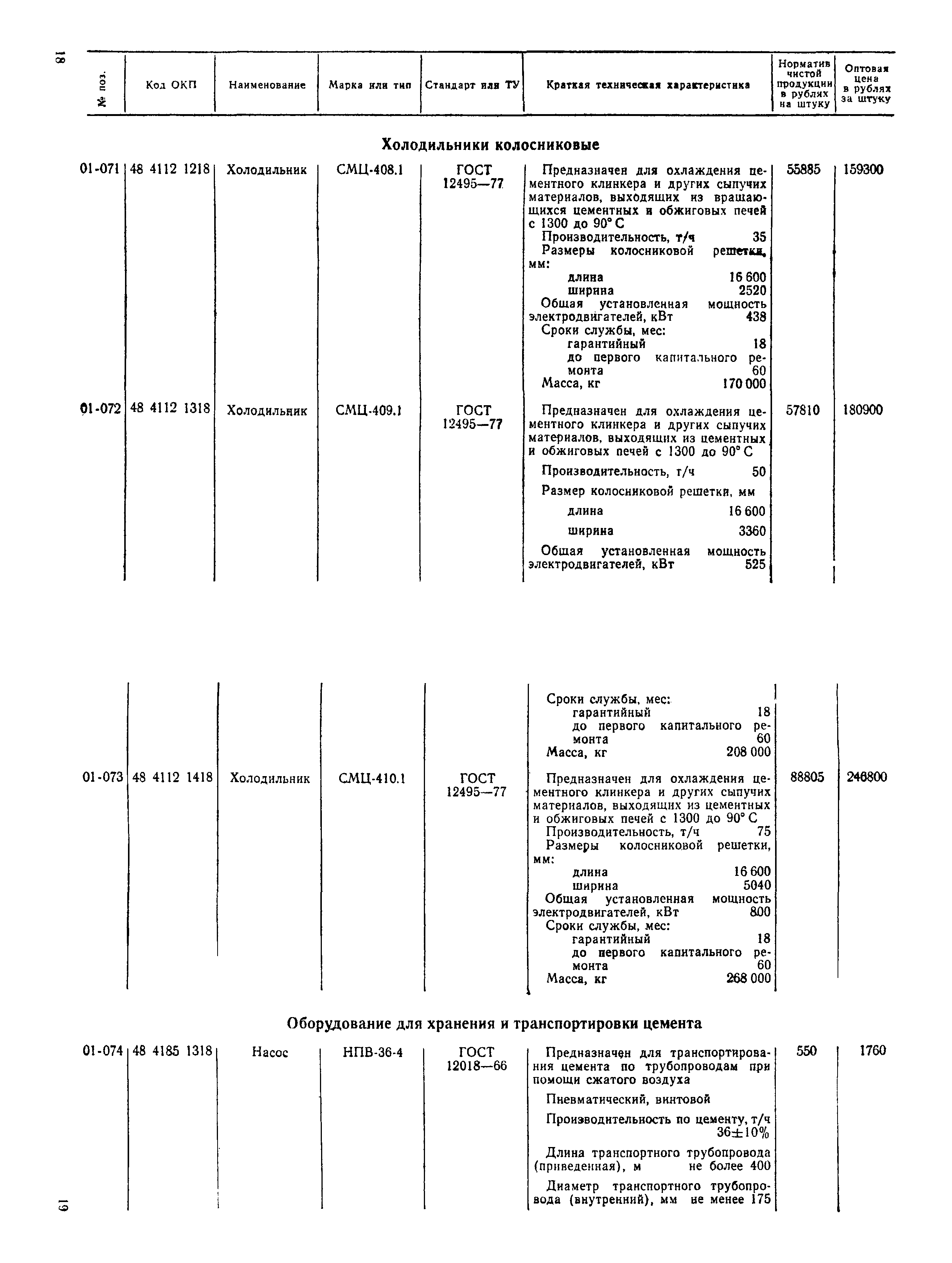 Прейскурант 22-03