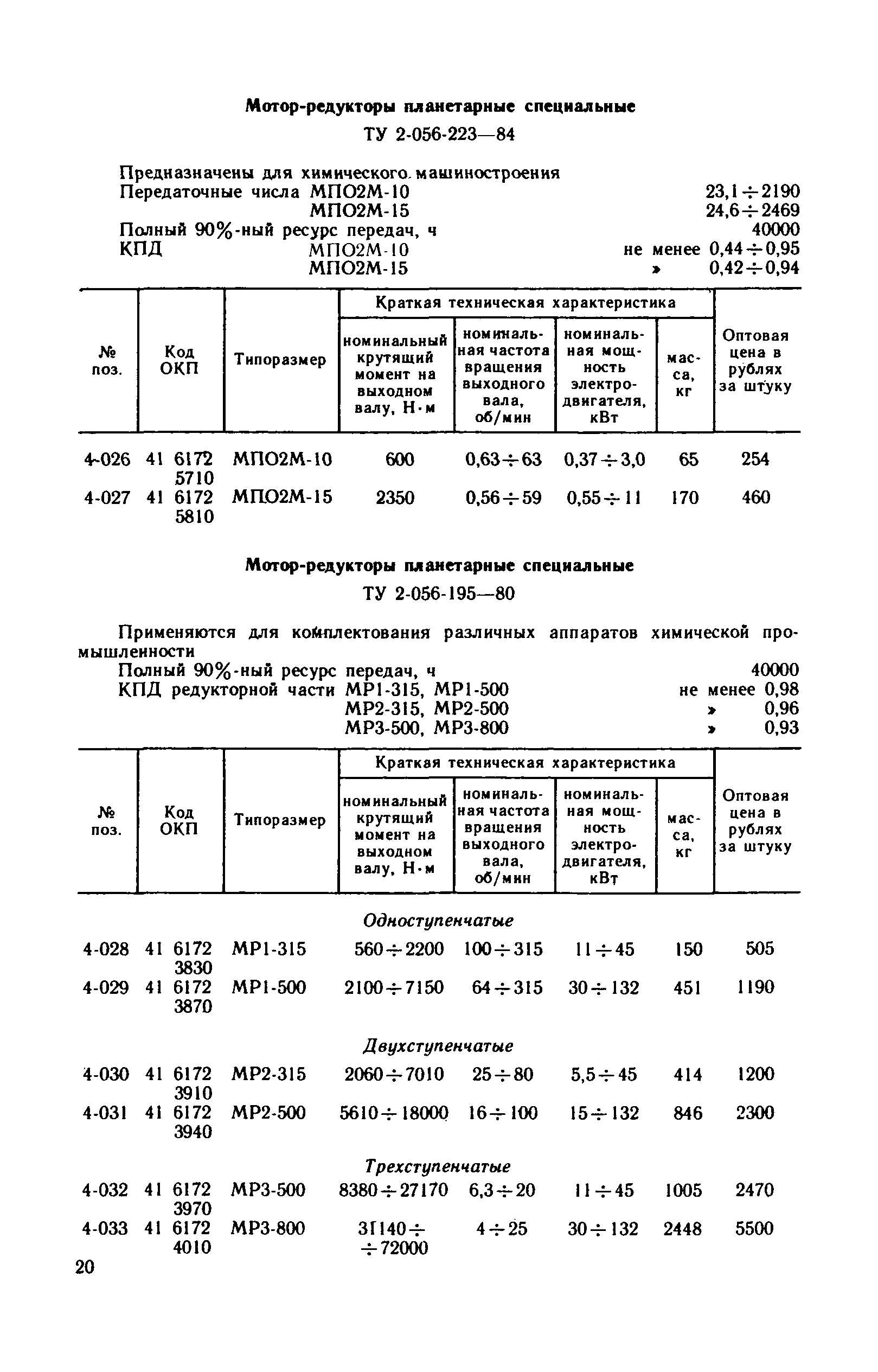 Прейскурант 19-08