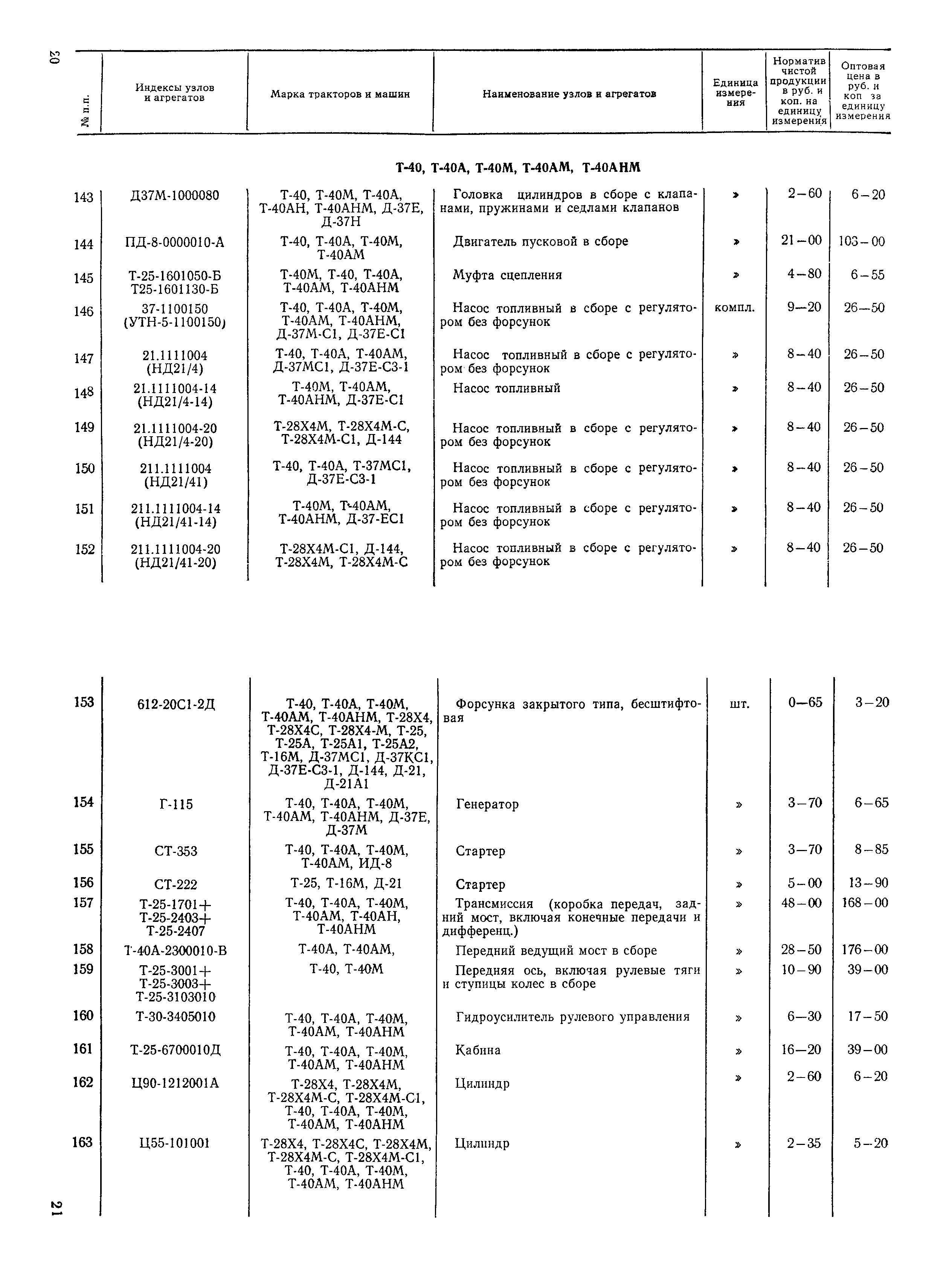 Прейскурант 26-03