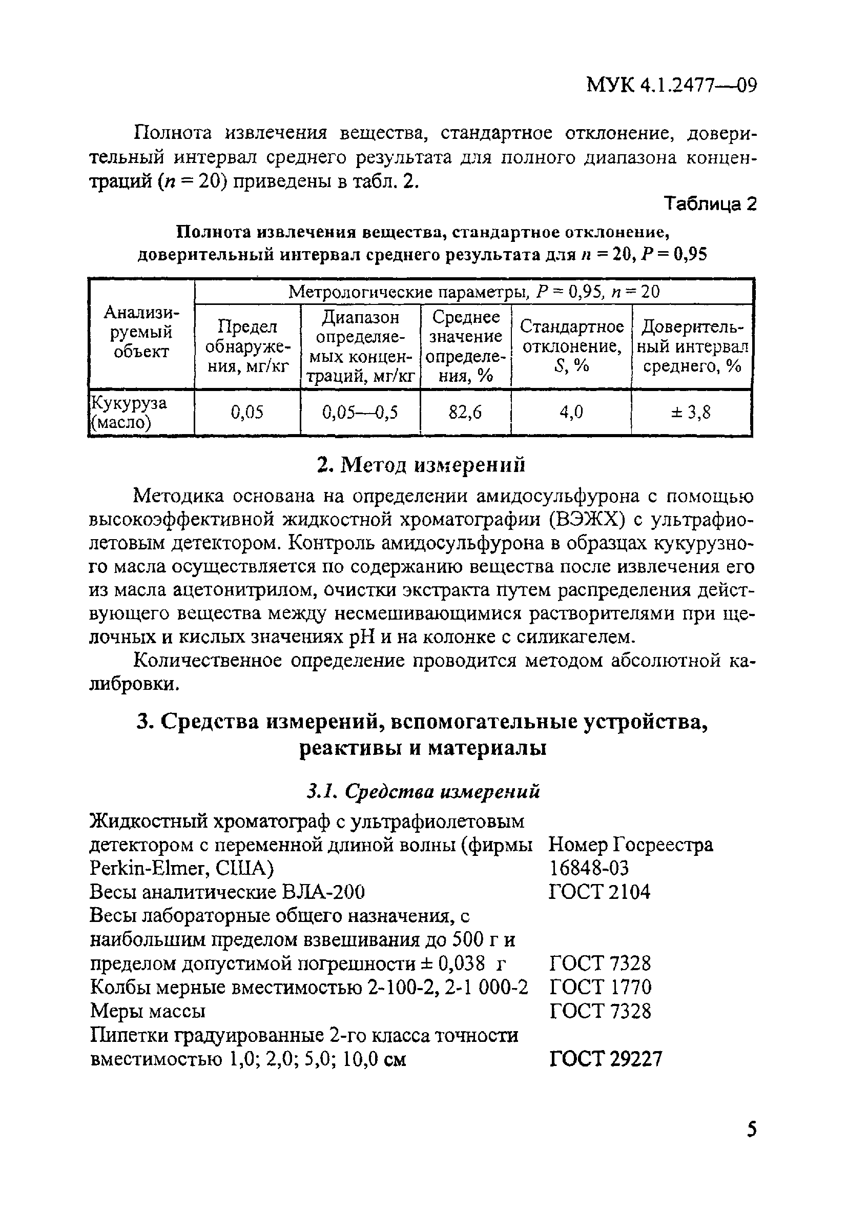 МУК 4.1.2477-09