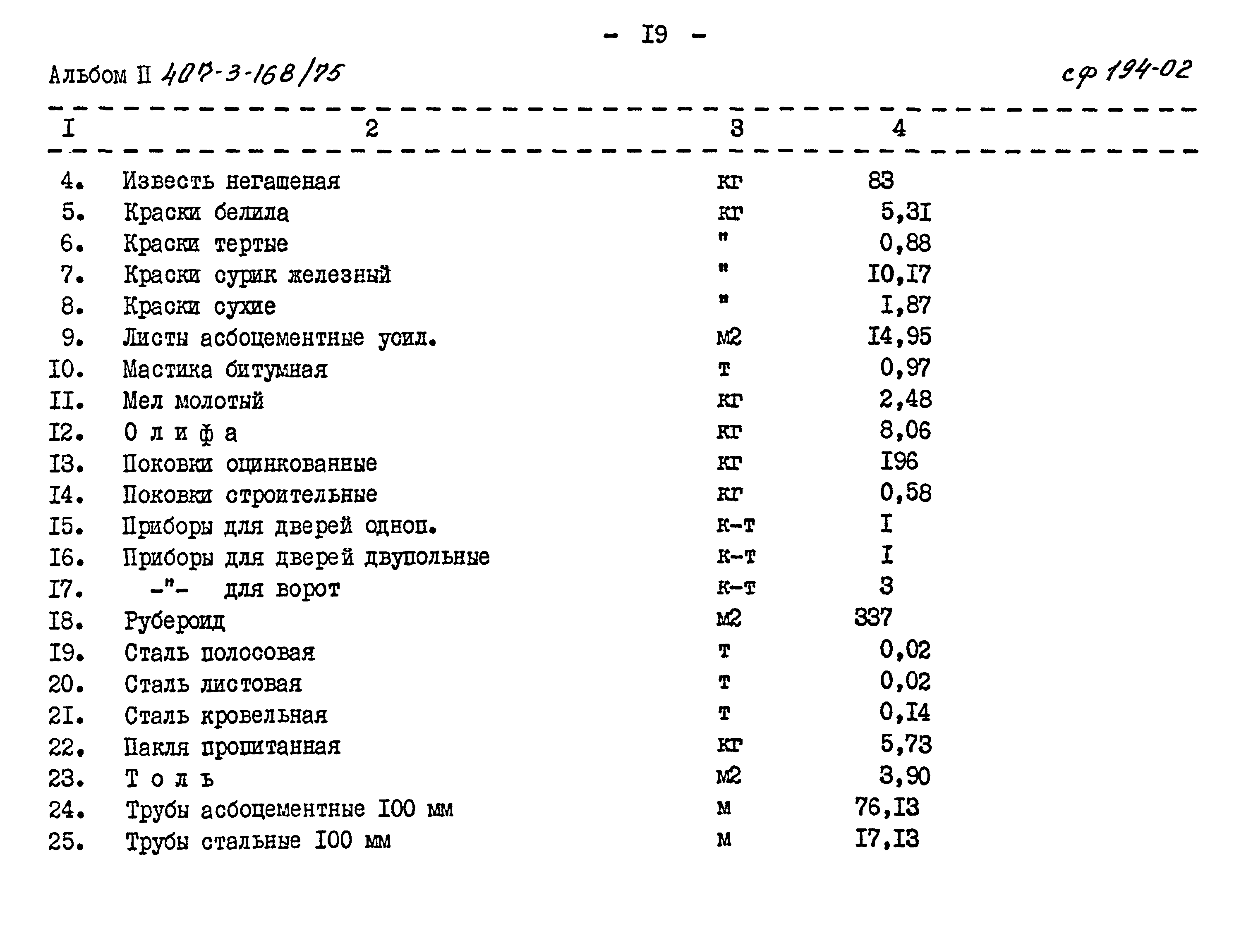 Типовой проект 407-3-168/75
