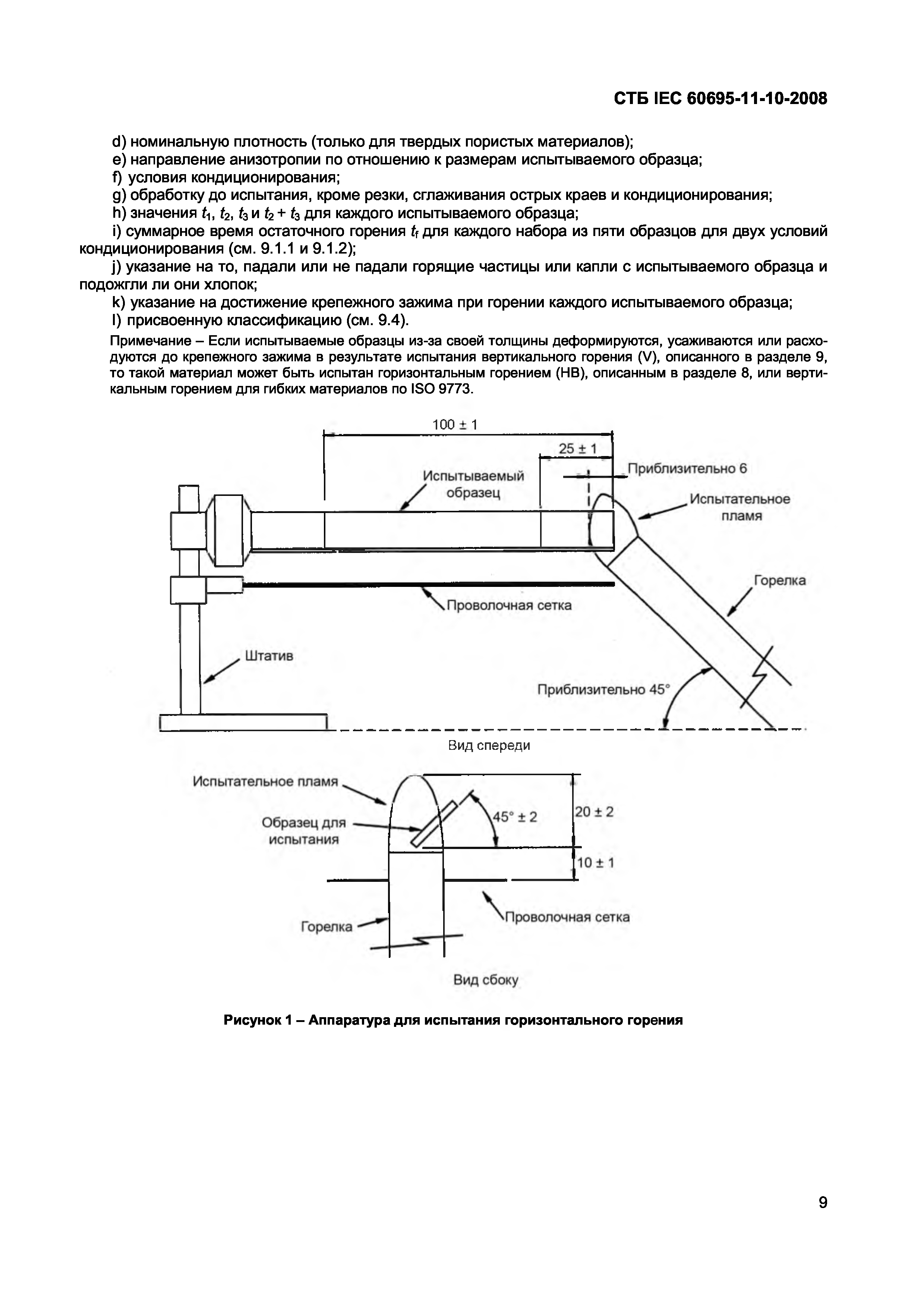 СТБ IEC 60695-11-10-2008