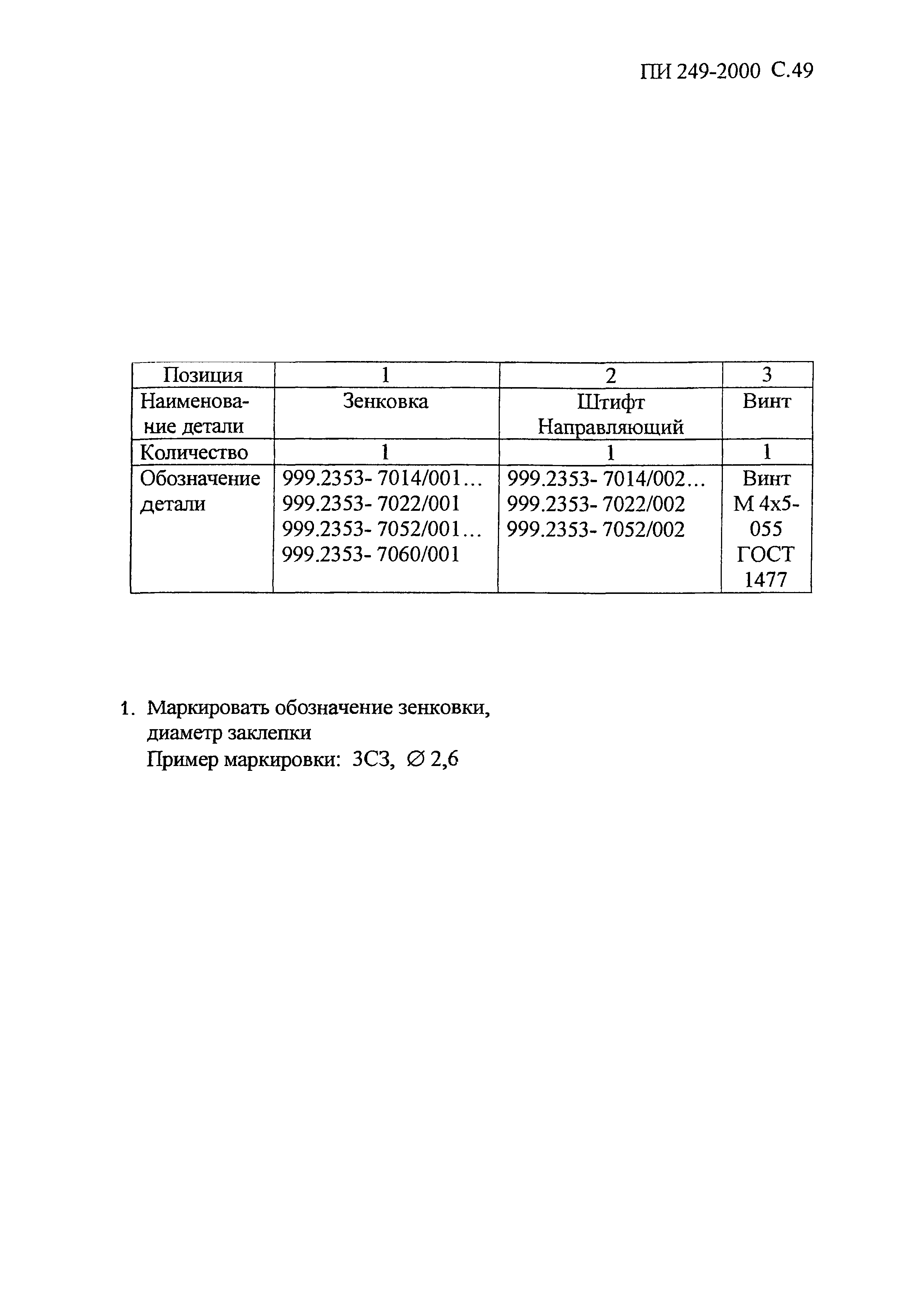 ПИ 249-2000