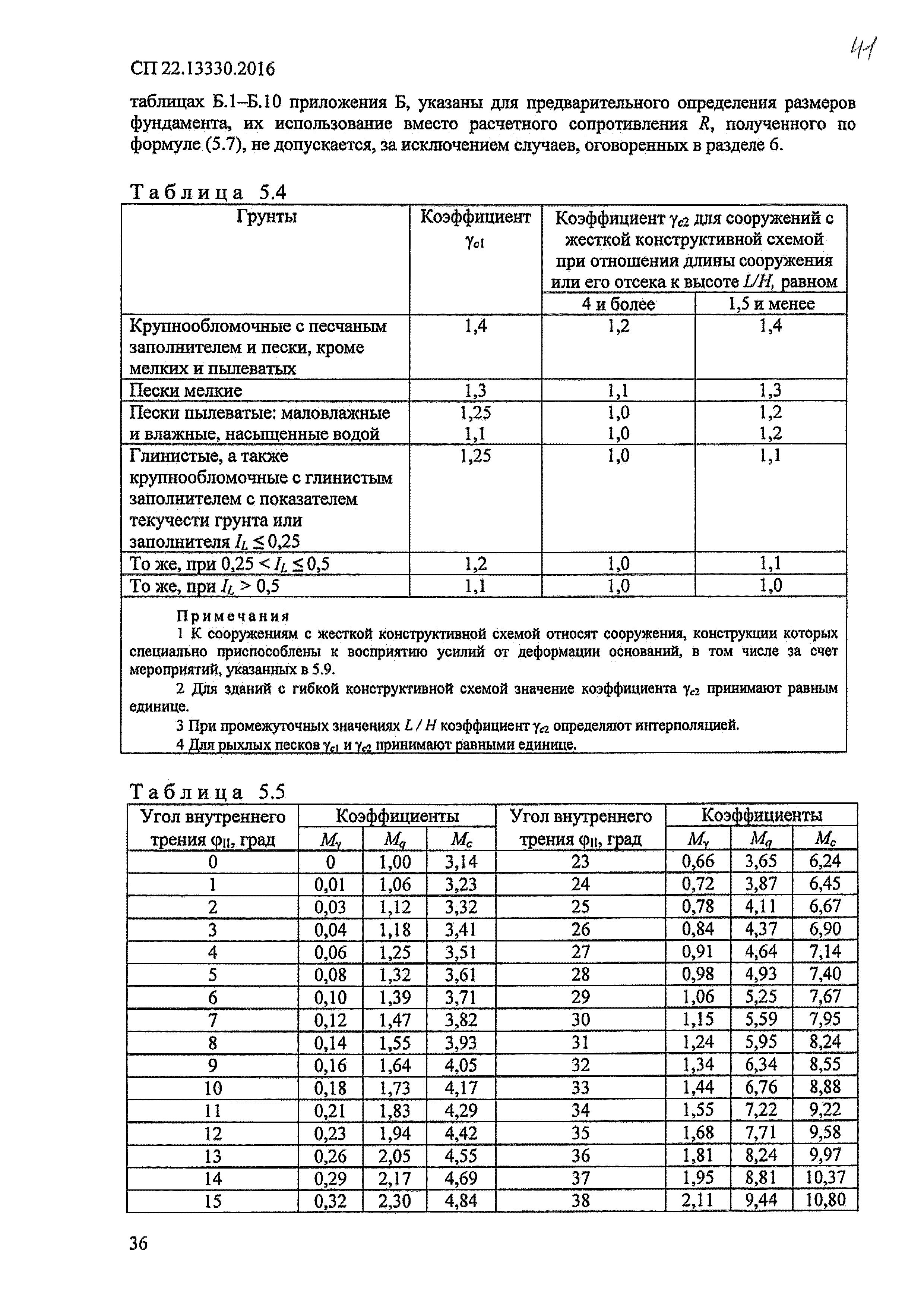 СП 22.13330.2016