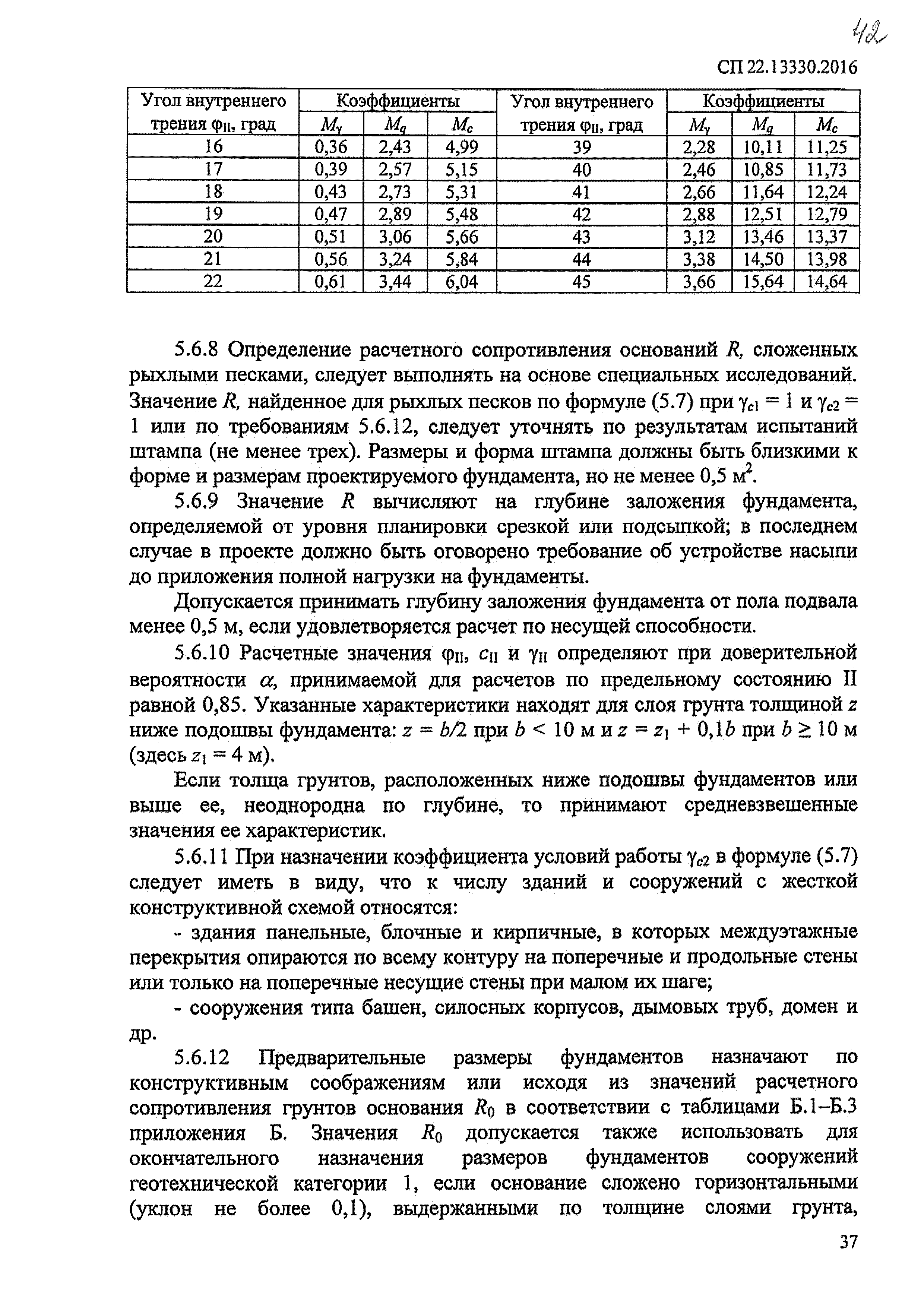 СП 22.13330.2016