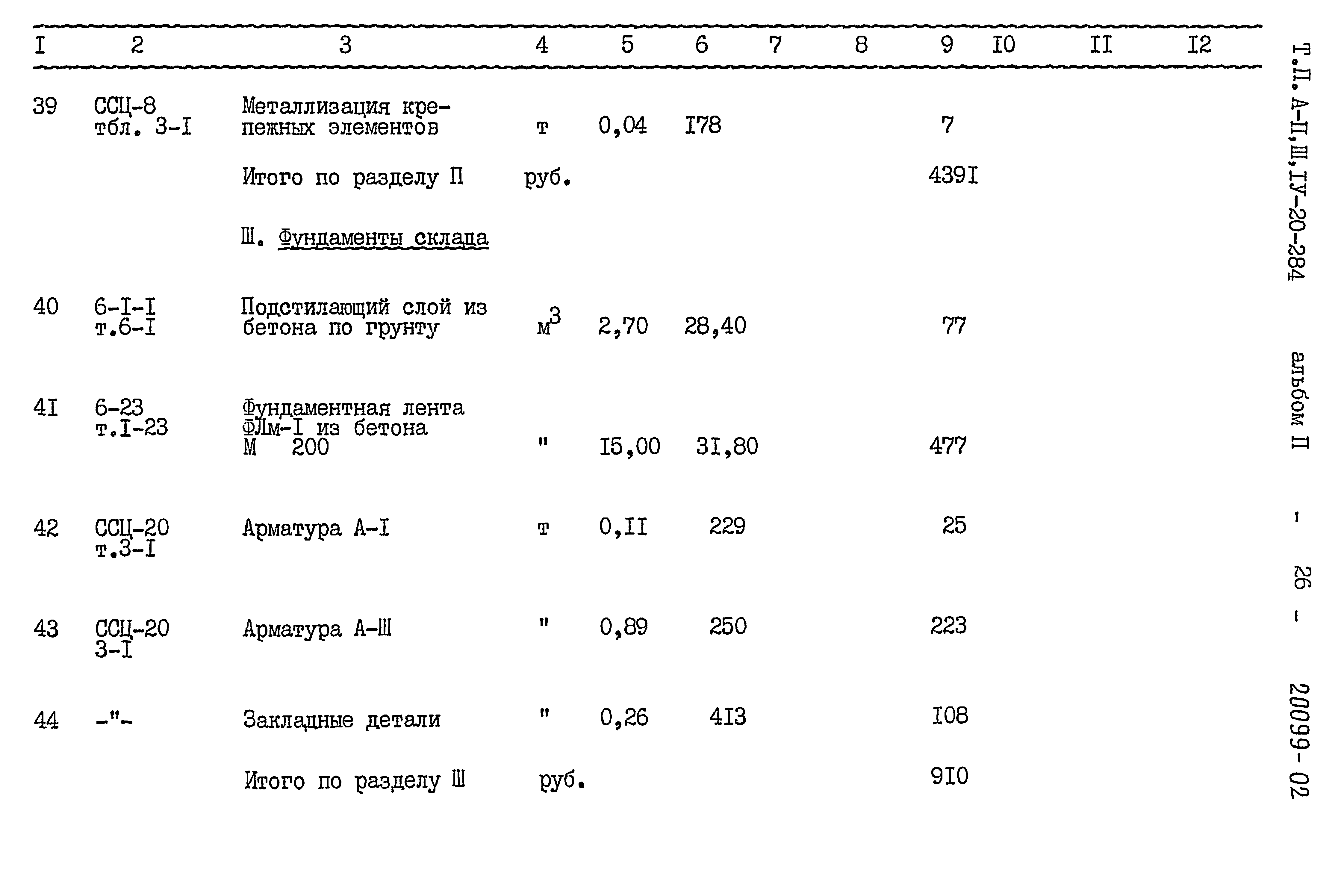 Типовой проект А-II,III,IV-20-284.84