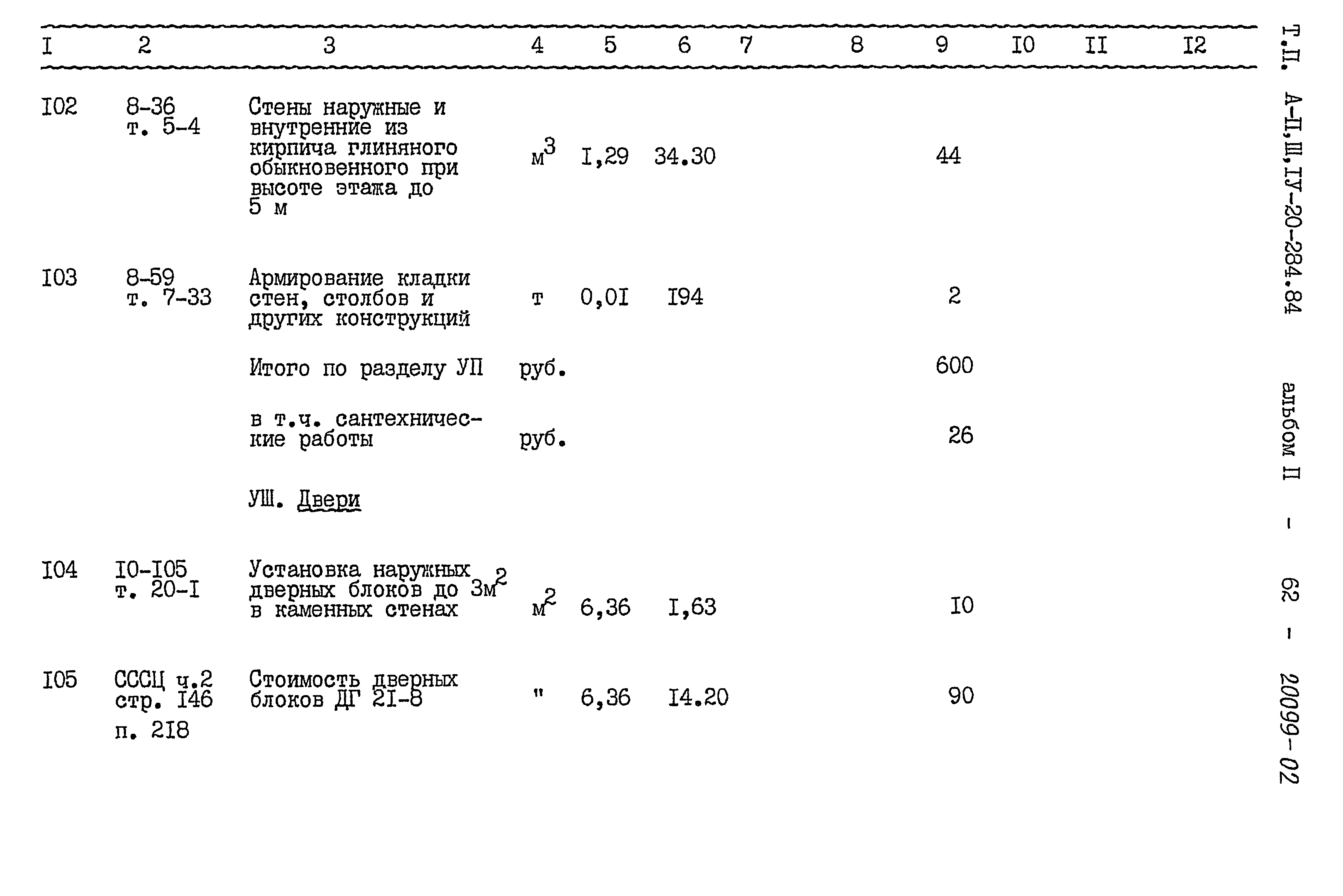 Типовой проект А-II,III,IV-20-284.84