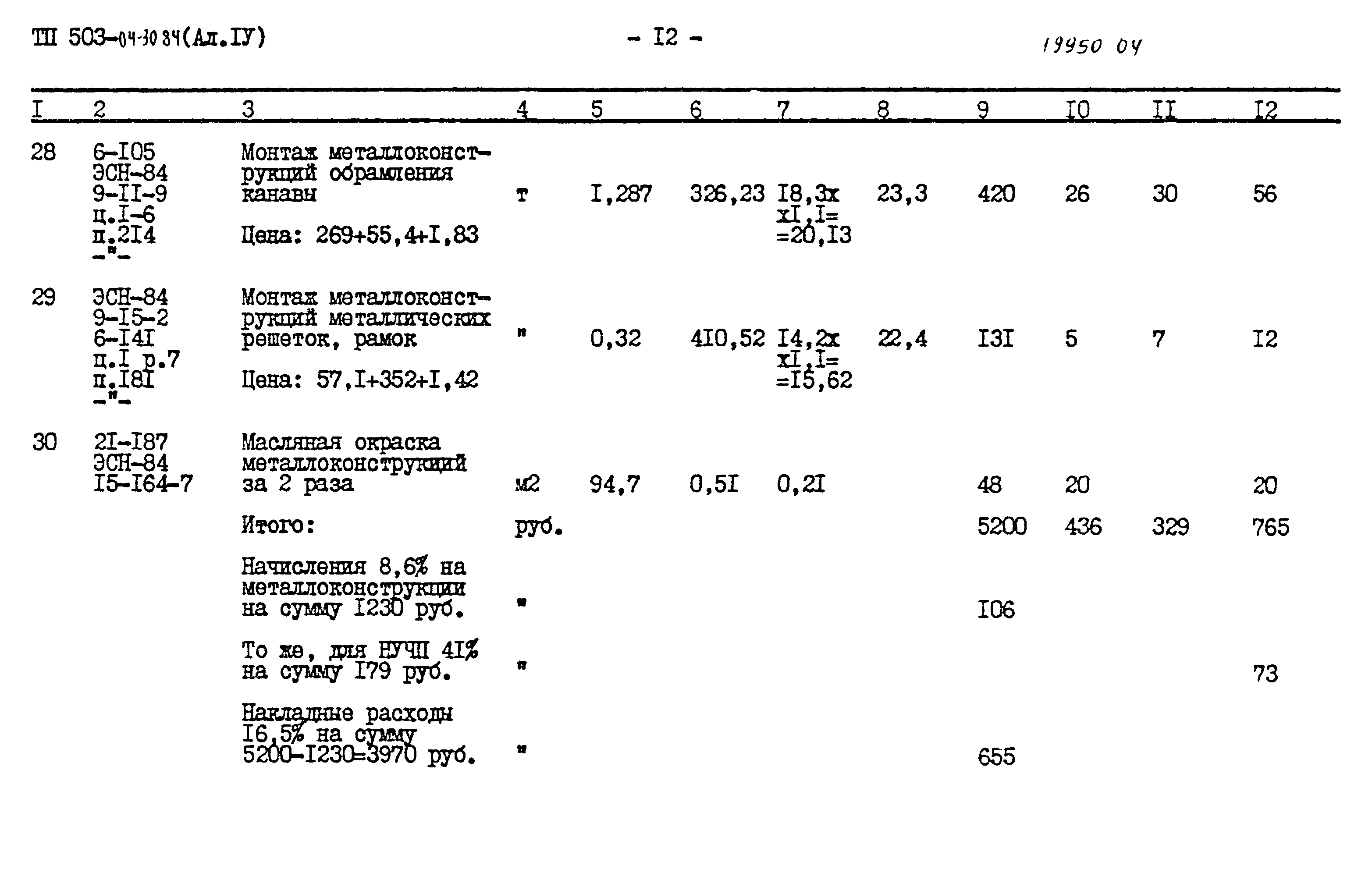 Типовые проектные решения 503-04-30.84