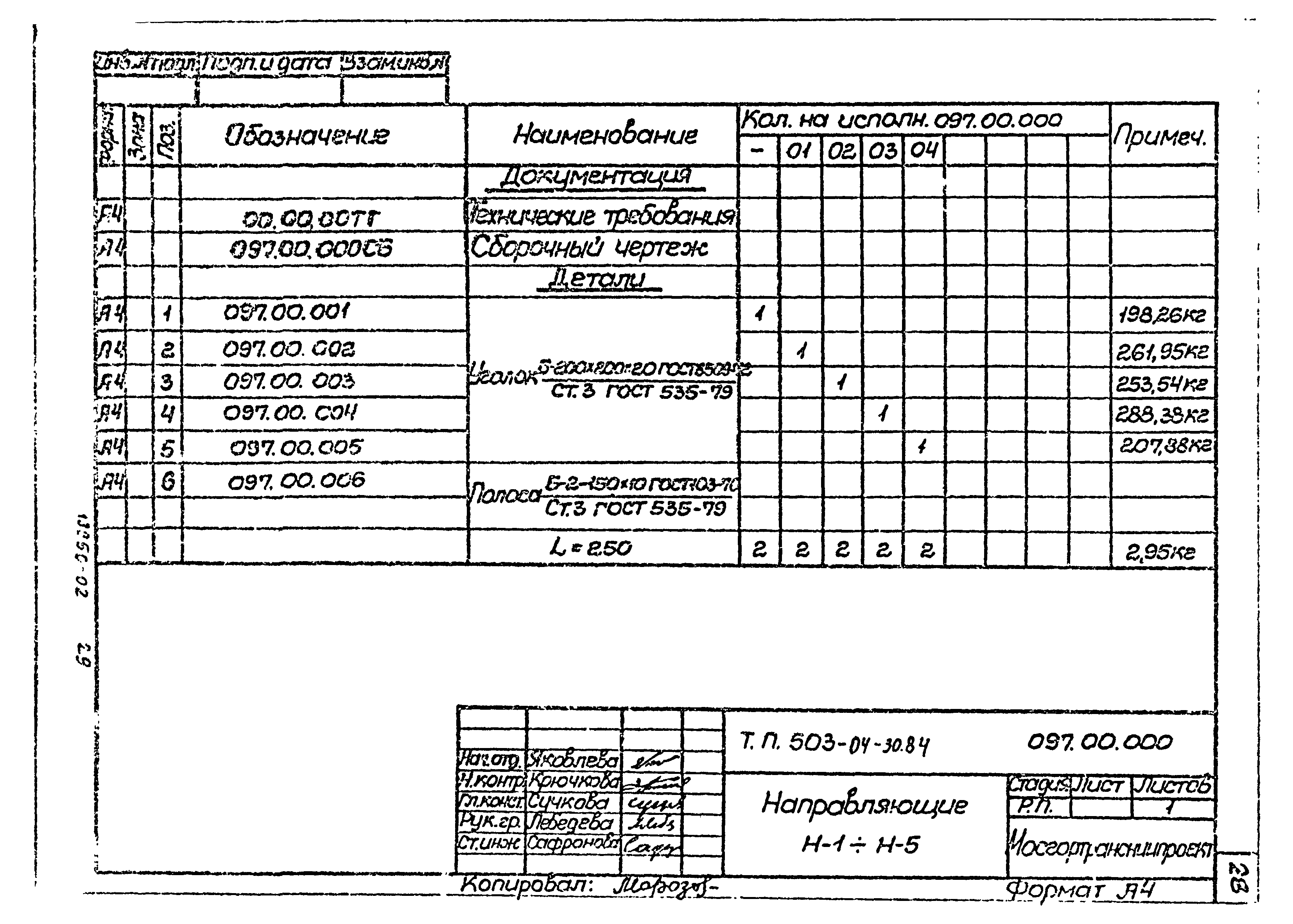 Типовые проектные решения 503-04-30.84