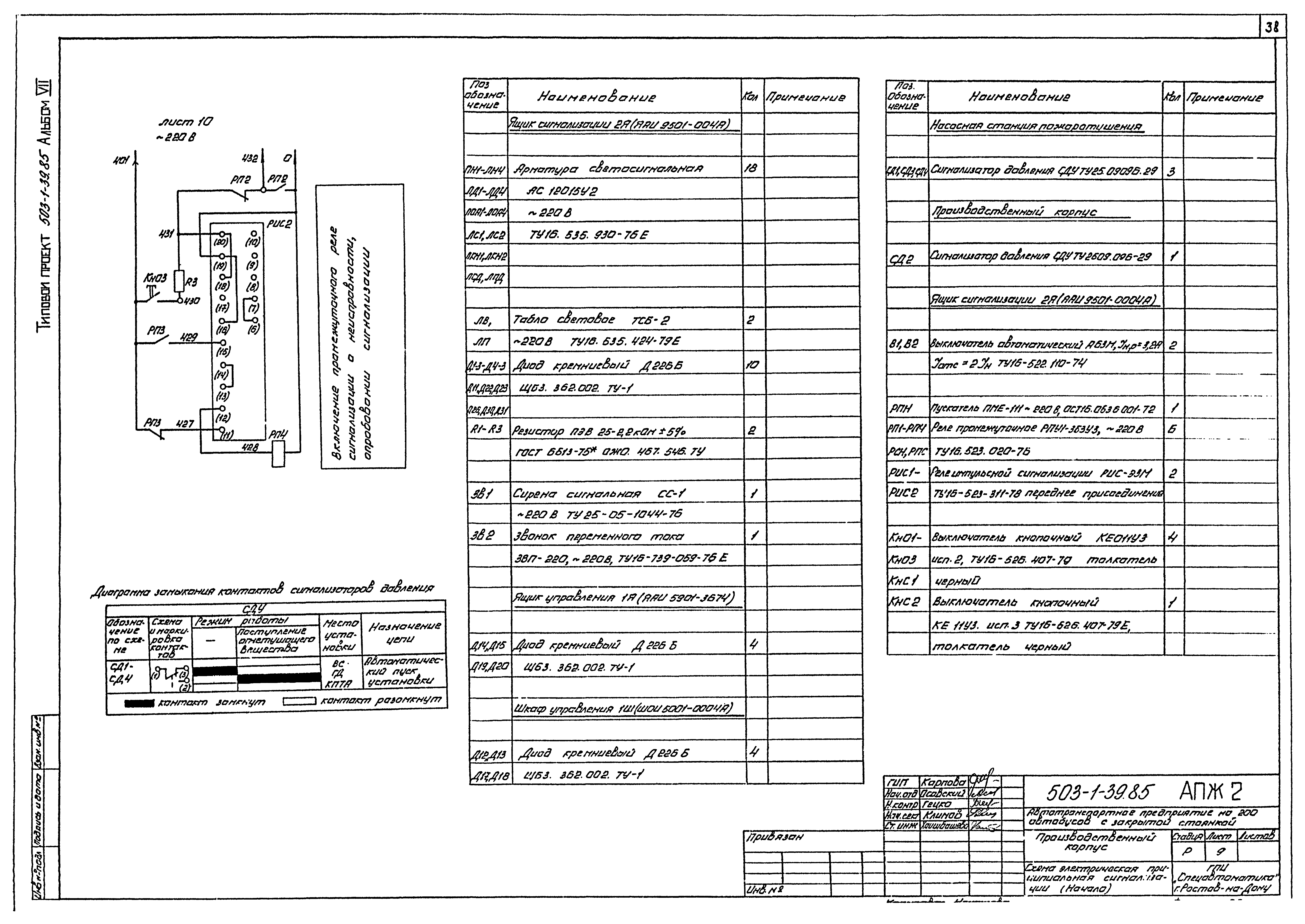 Типовой проект 503-1-39.85