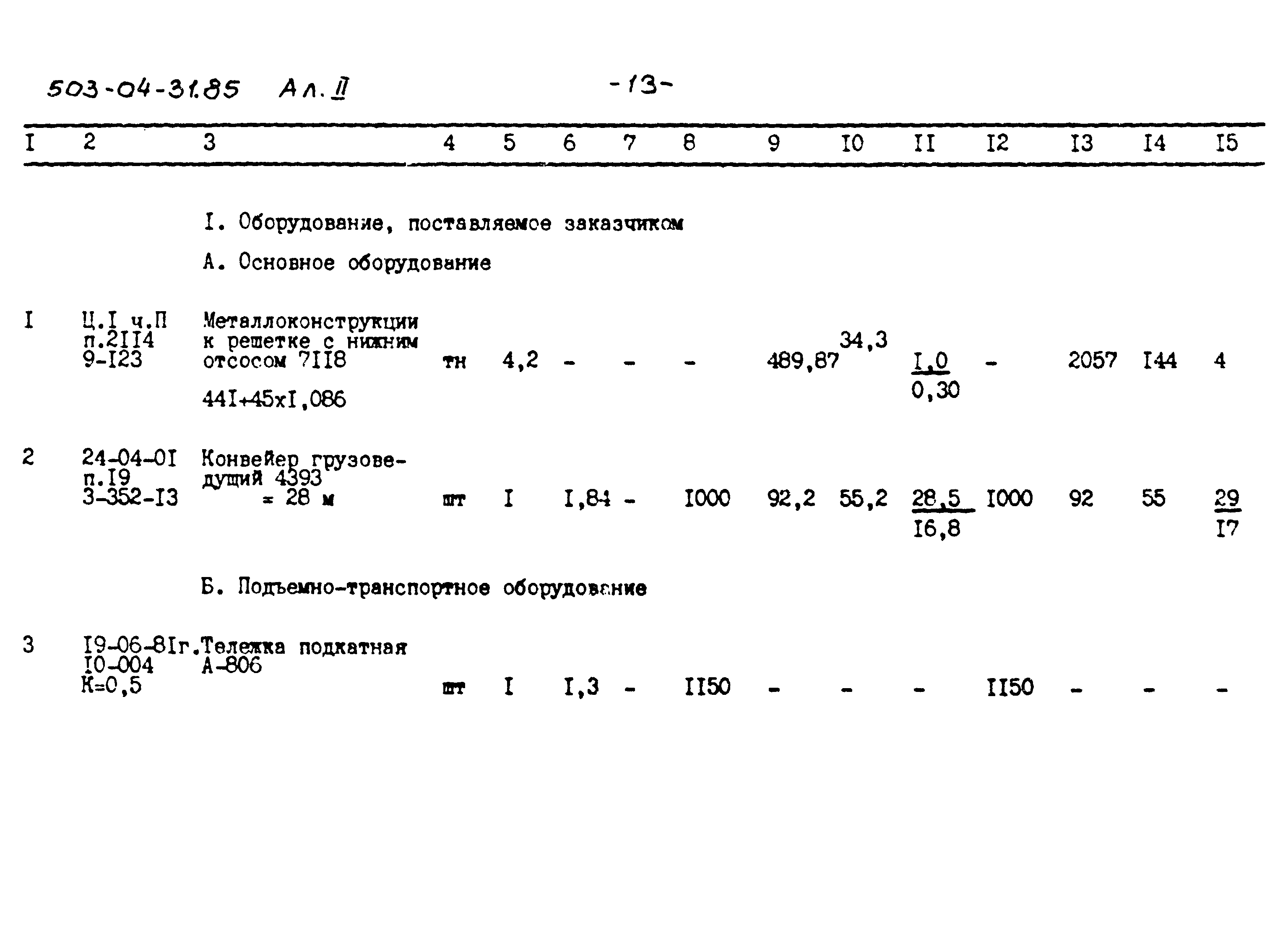 Типовые проектные решения 503-04-31.85