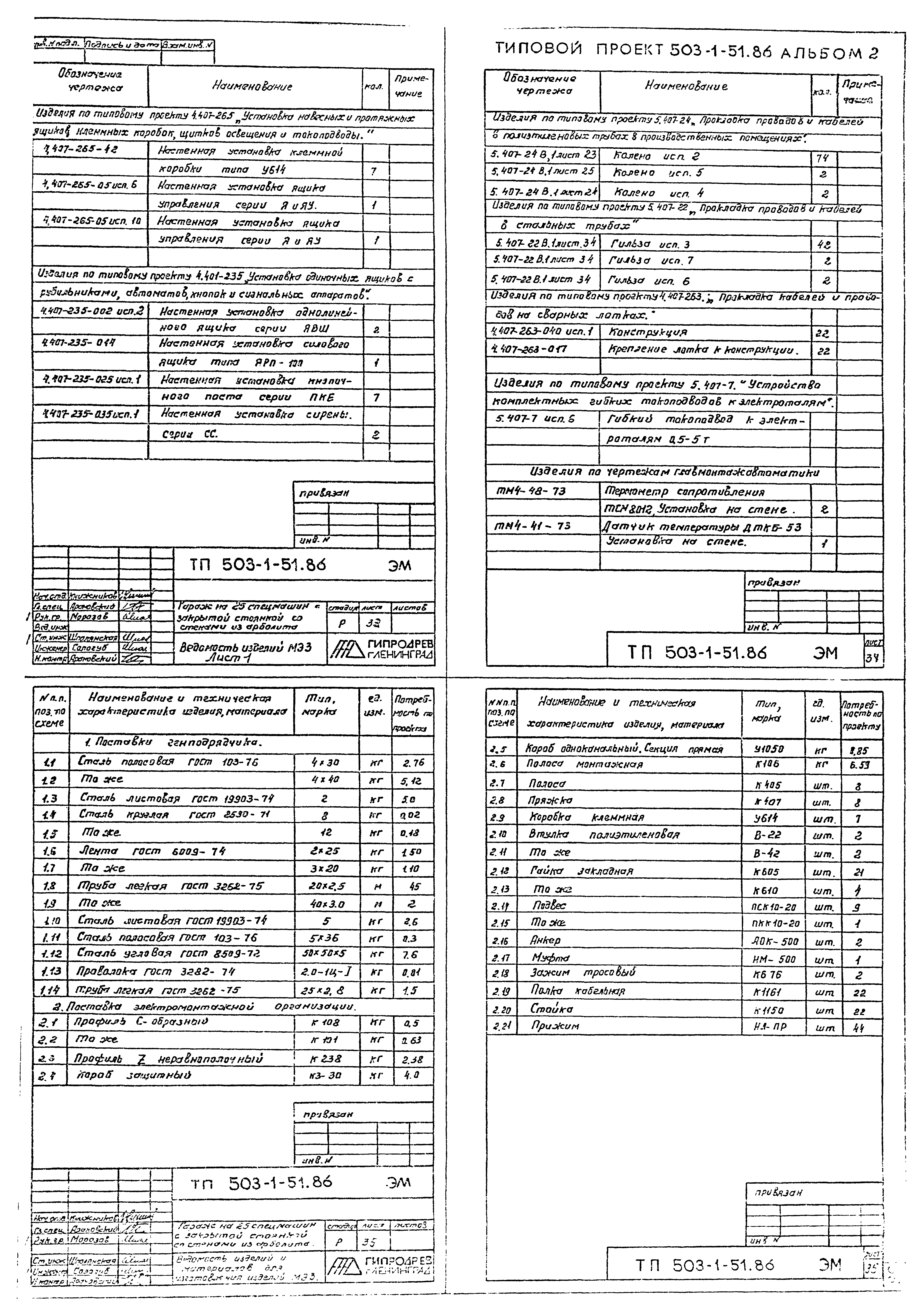 Типовой проект 503-1-51.86