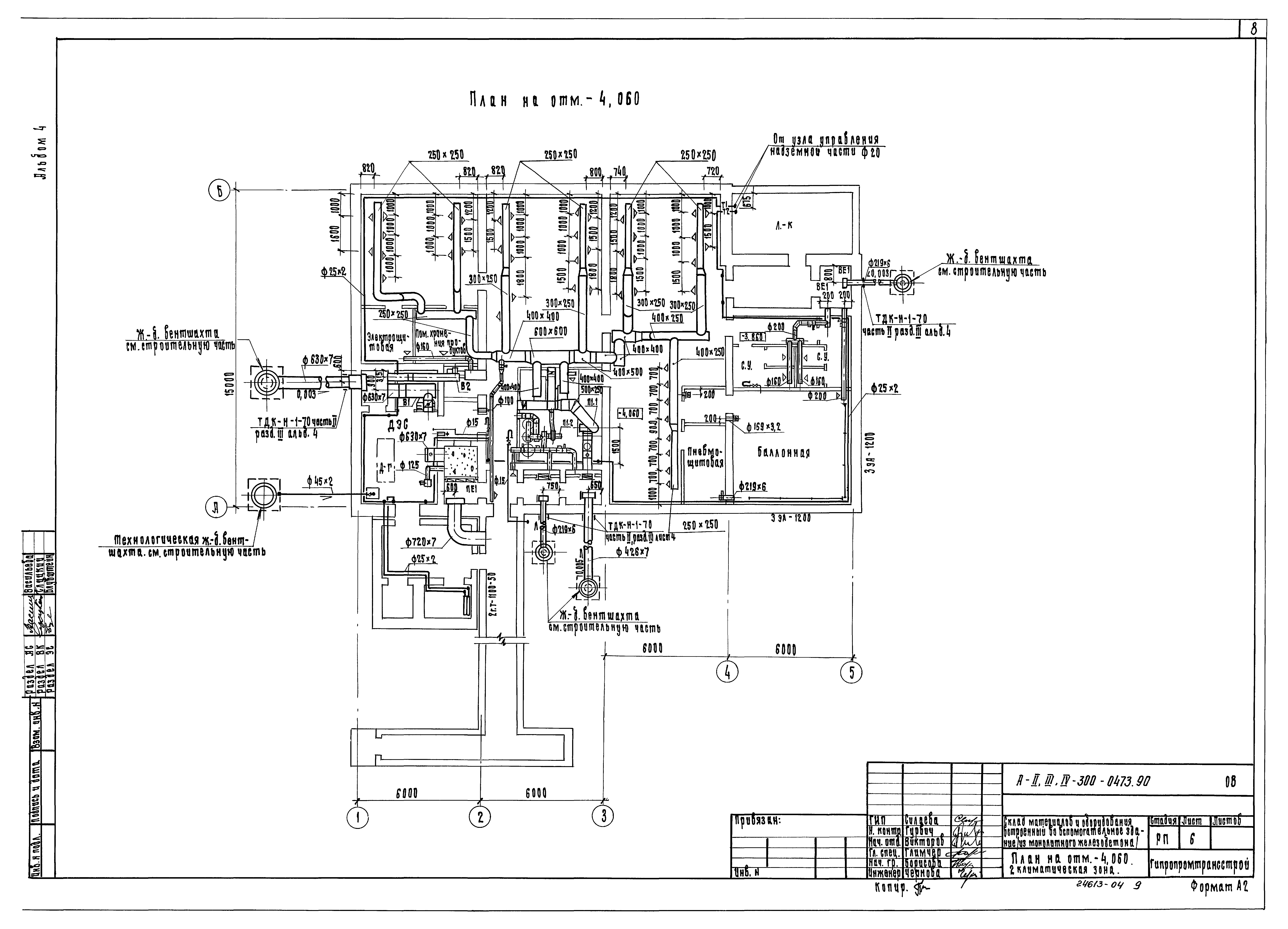 Типовые проектные решения А-II,III,IV-300-0472.90