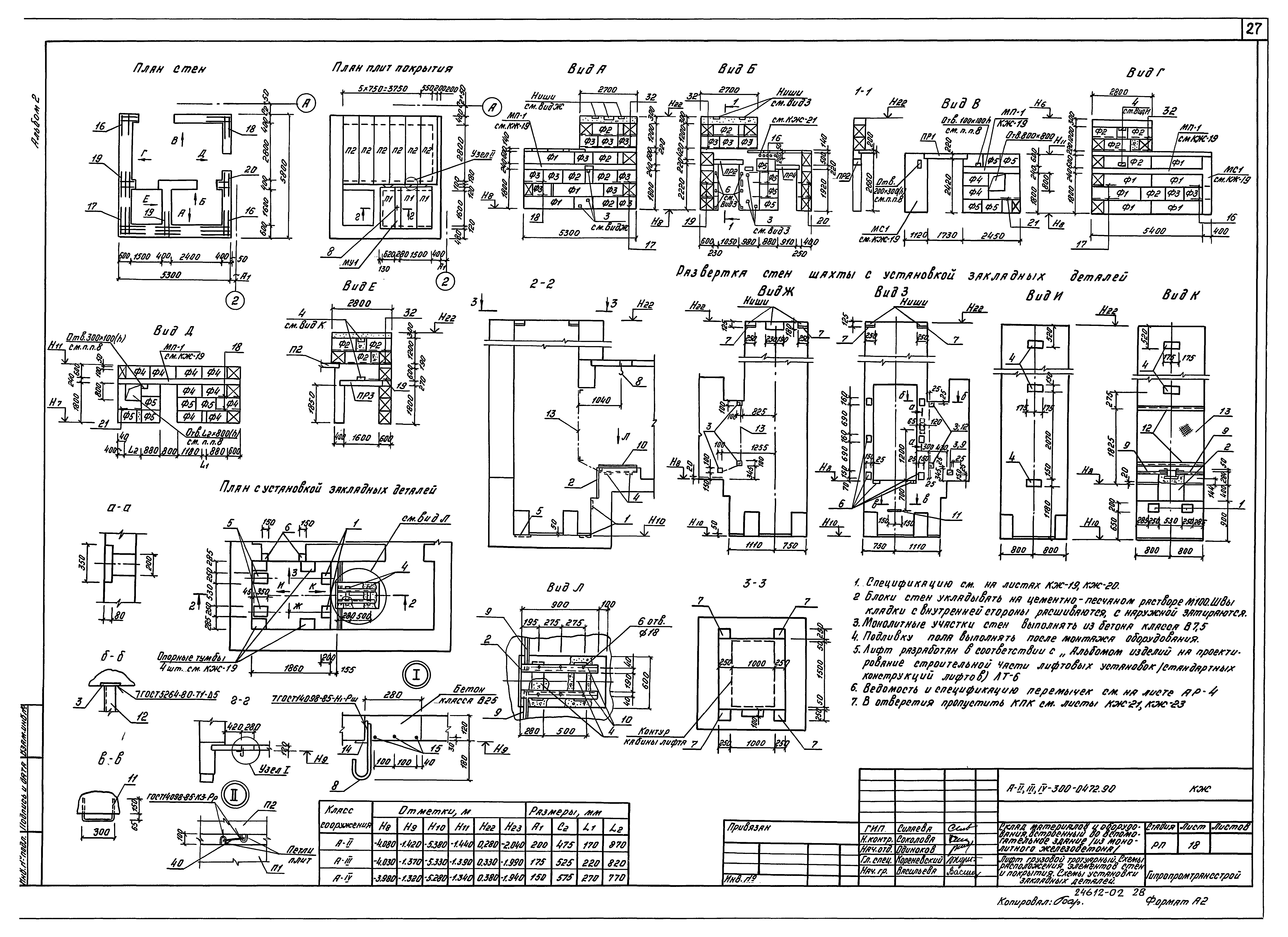 Типовые проектные решения А-II,III,IV-300-0472.90