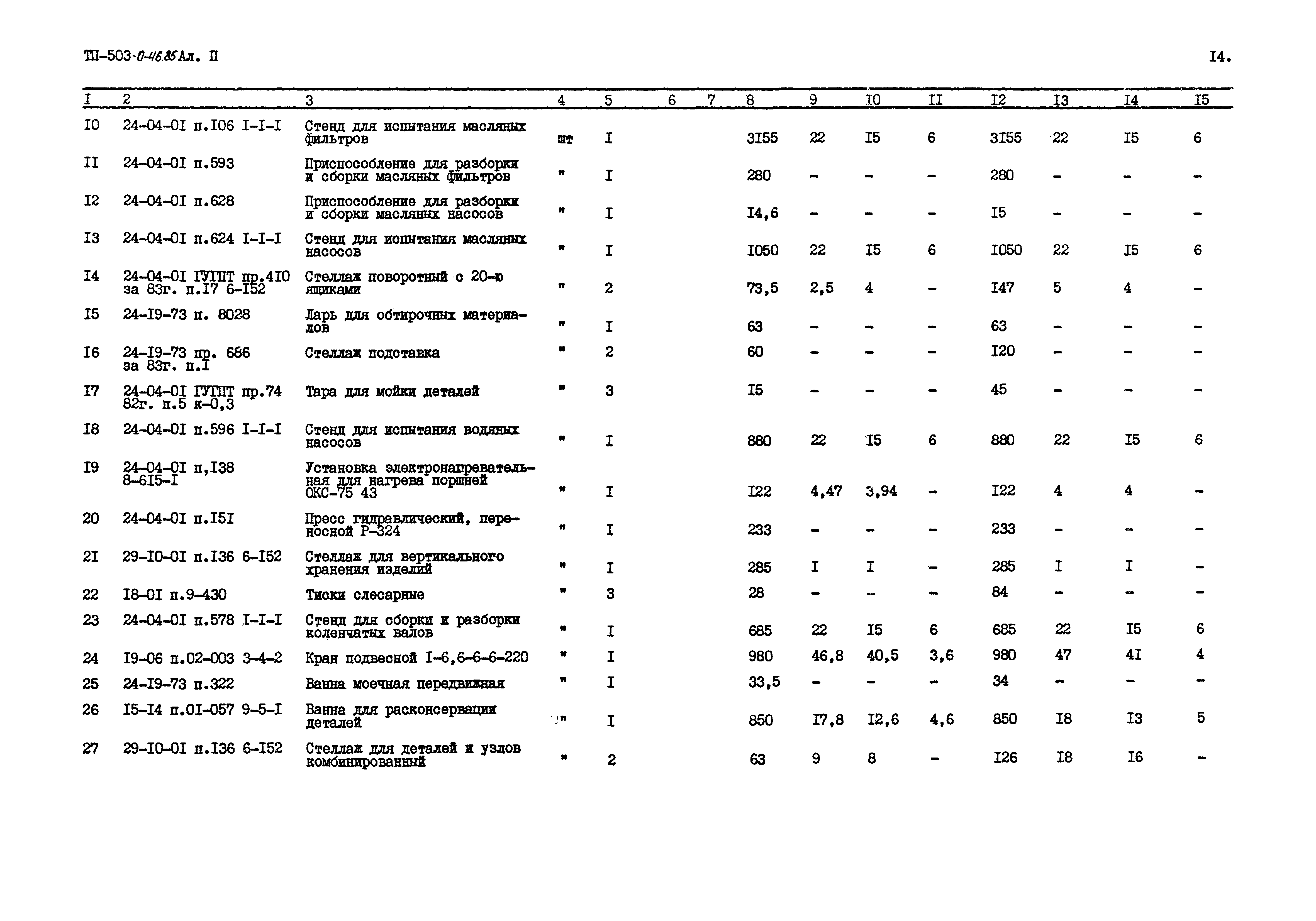 Типовые проектные решения 503-0-46.85