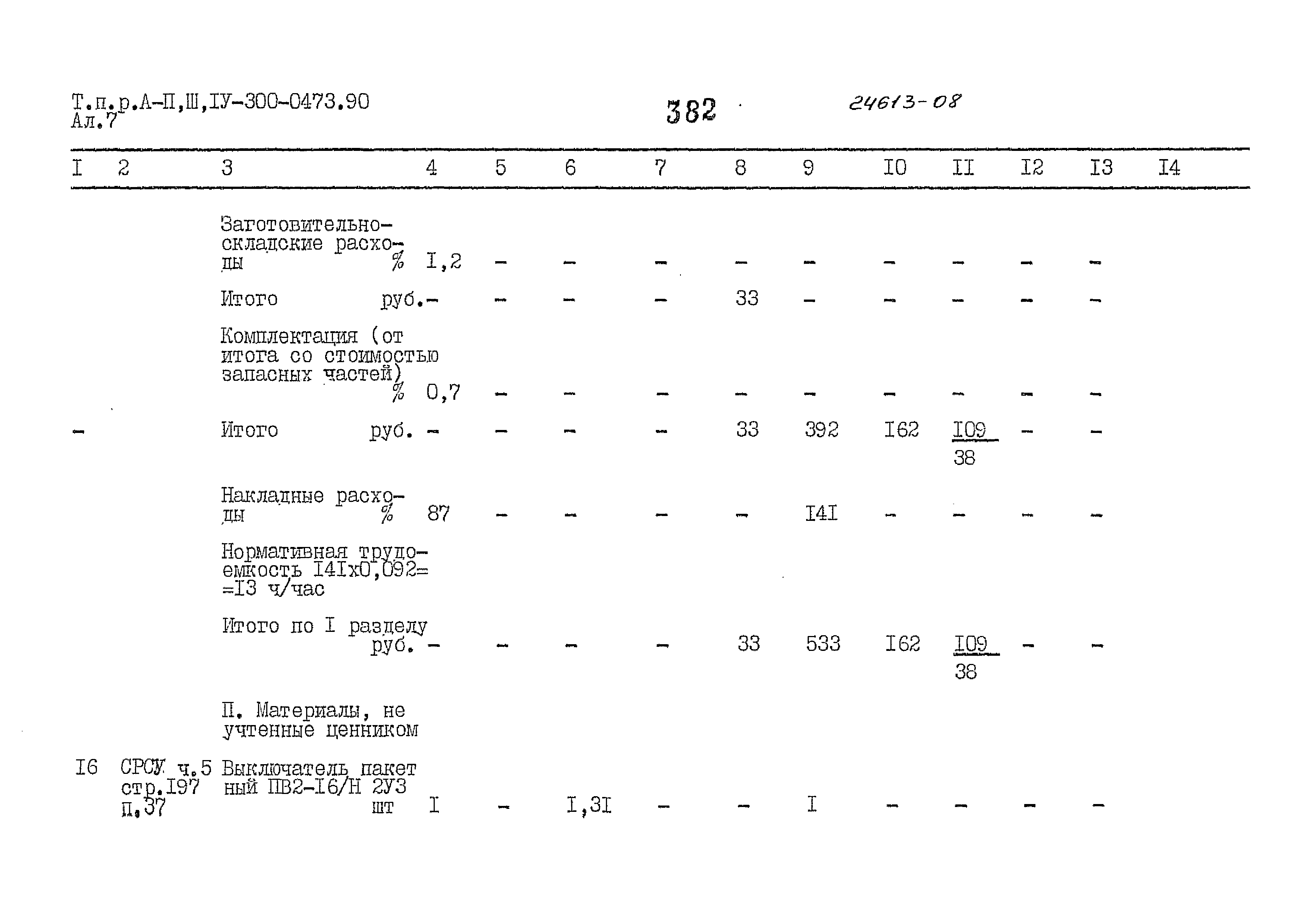 Типовые проектные решения А-II,III,IV-300-0473.90