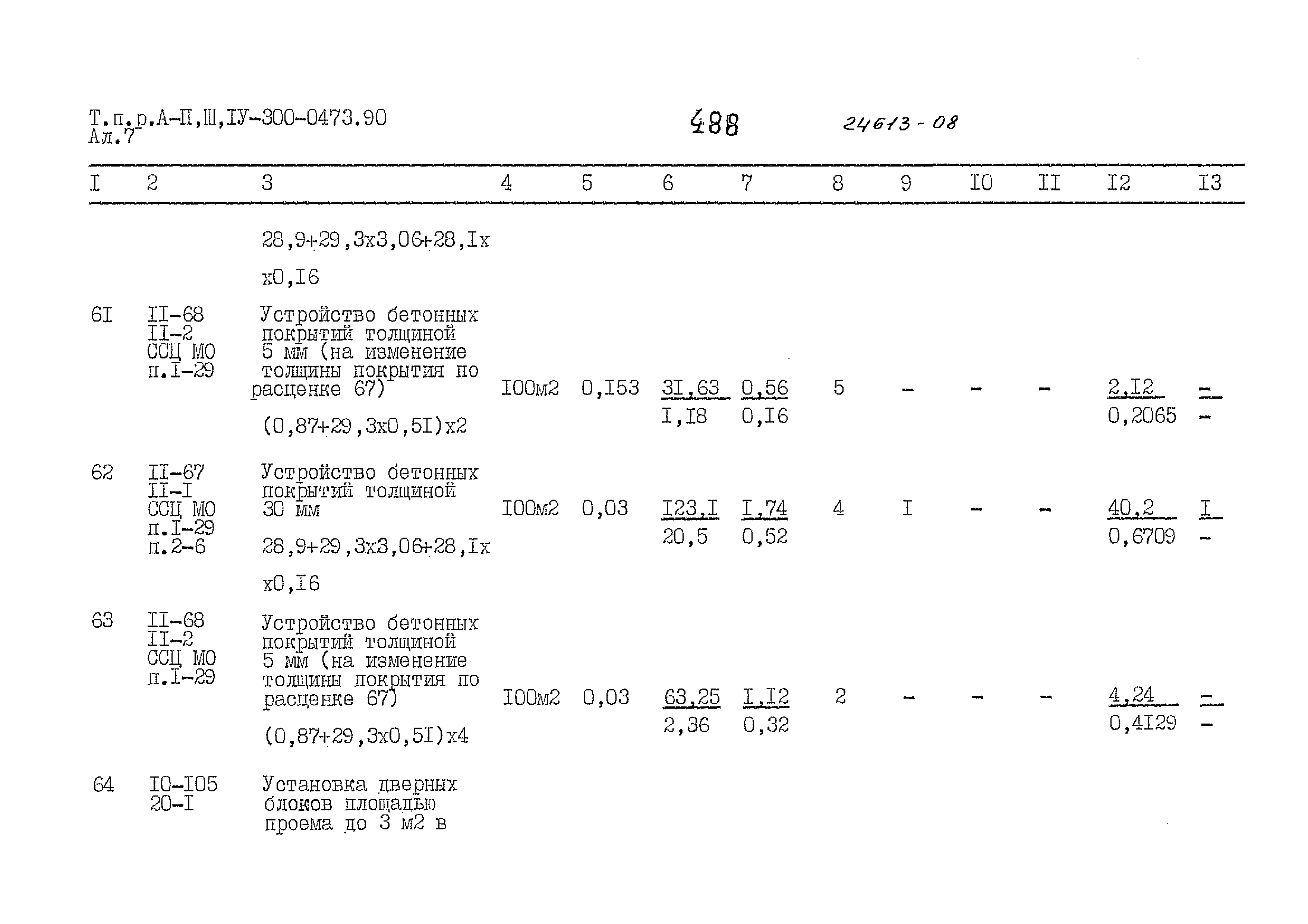 Типовые проектные решения А-II,III,IV-300-0473.90