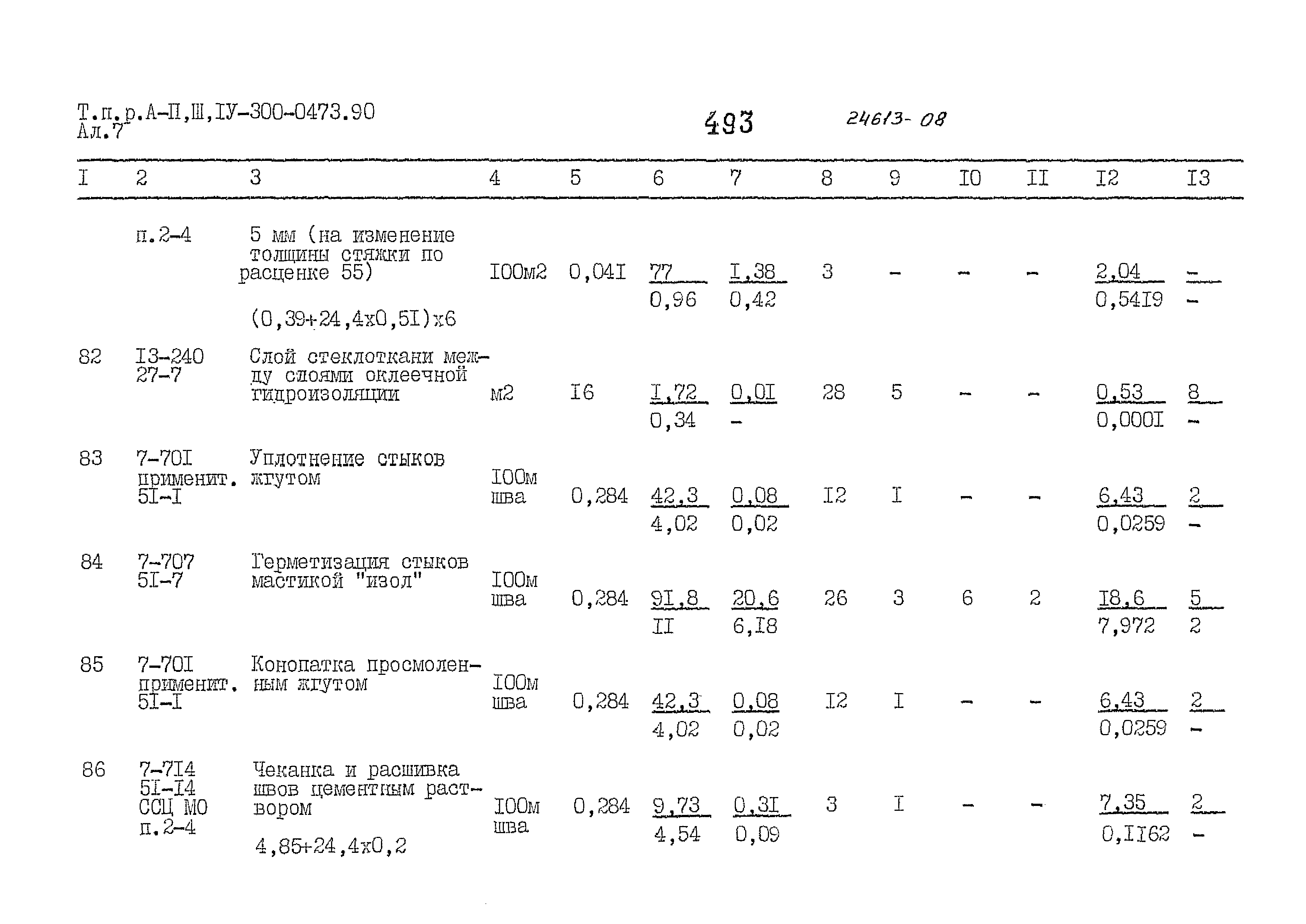 Типовые проектные решения А-II,III,IV-300-0473.90