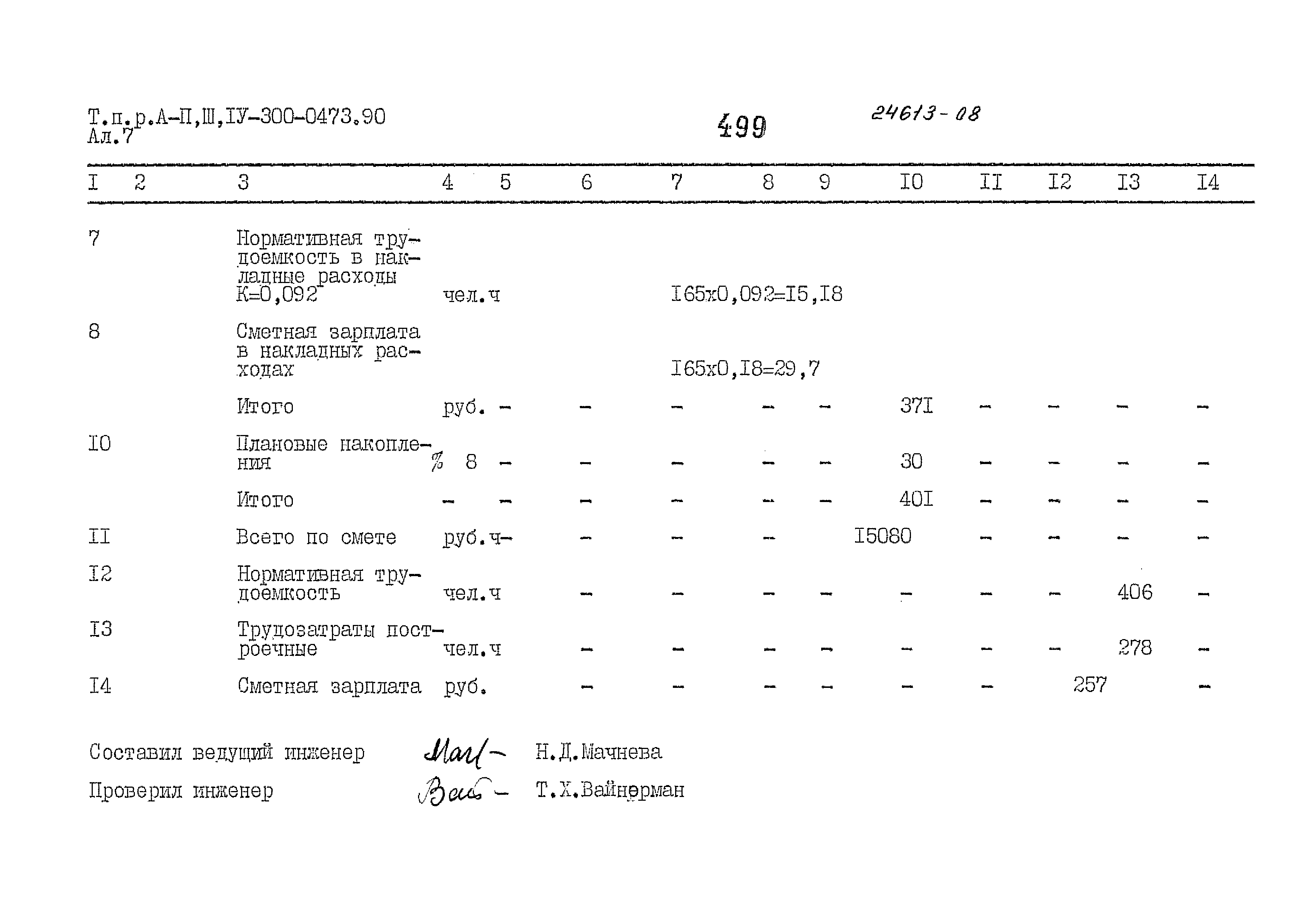 Типовые проектные решения А-II,III,IV-300-0473.90