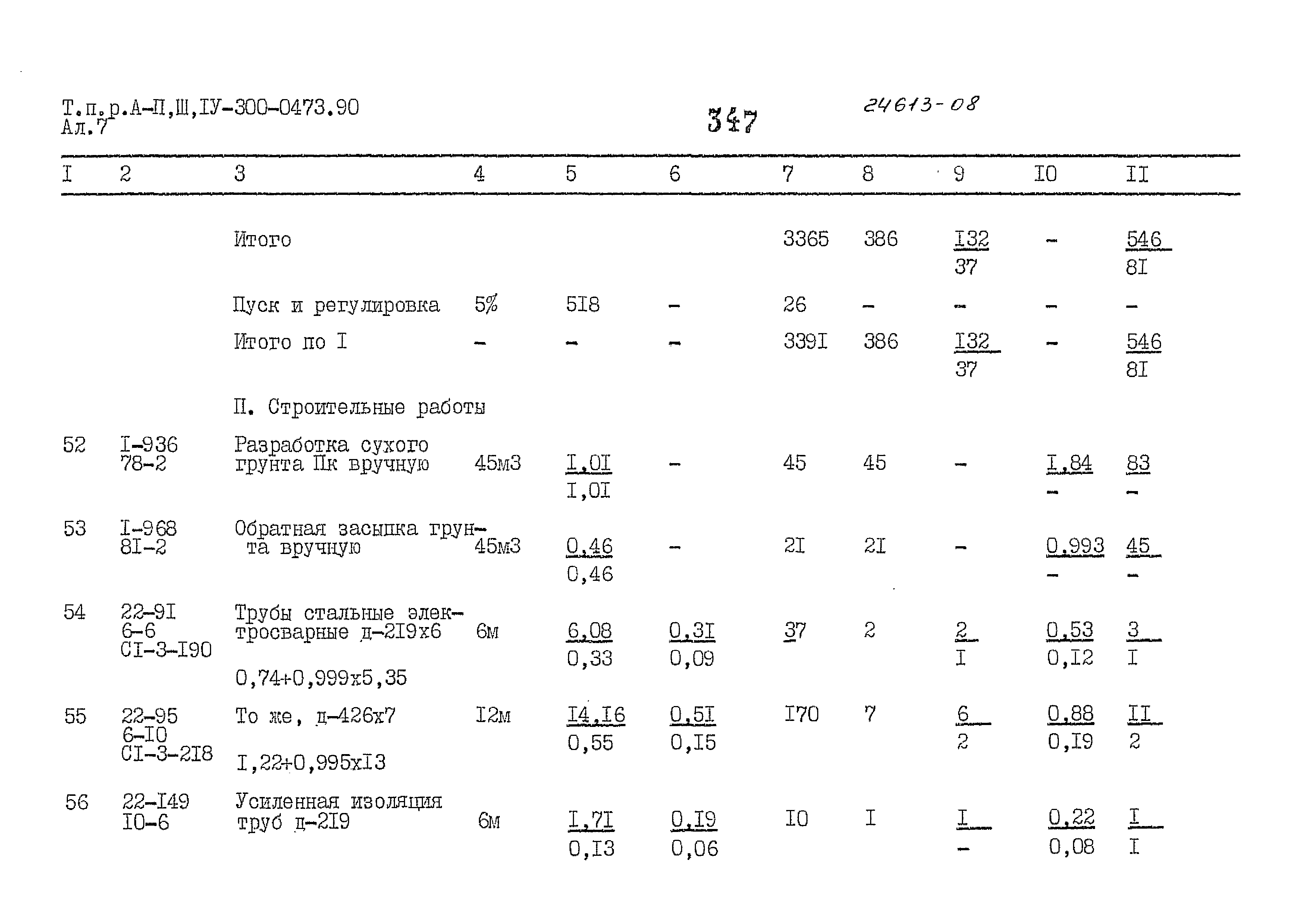 Типовые проектные решения А-II,III,IV-300-0473.90