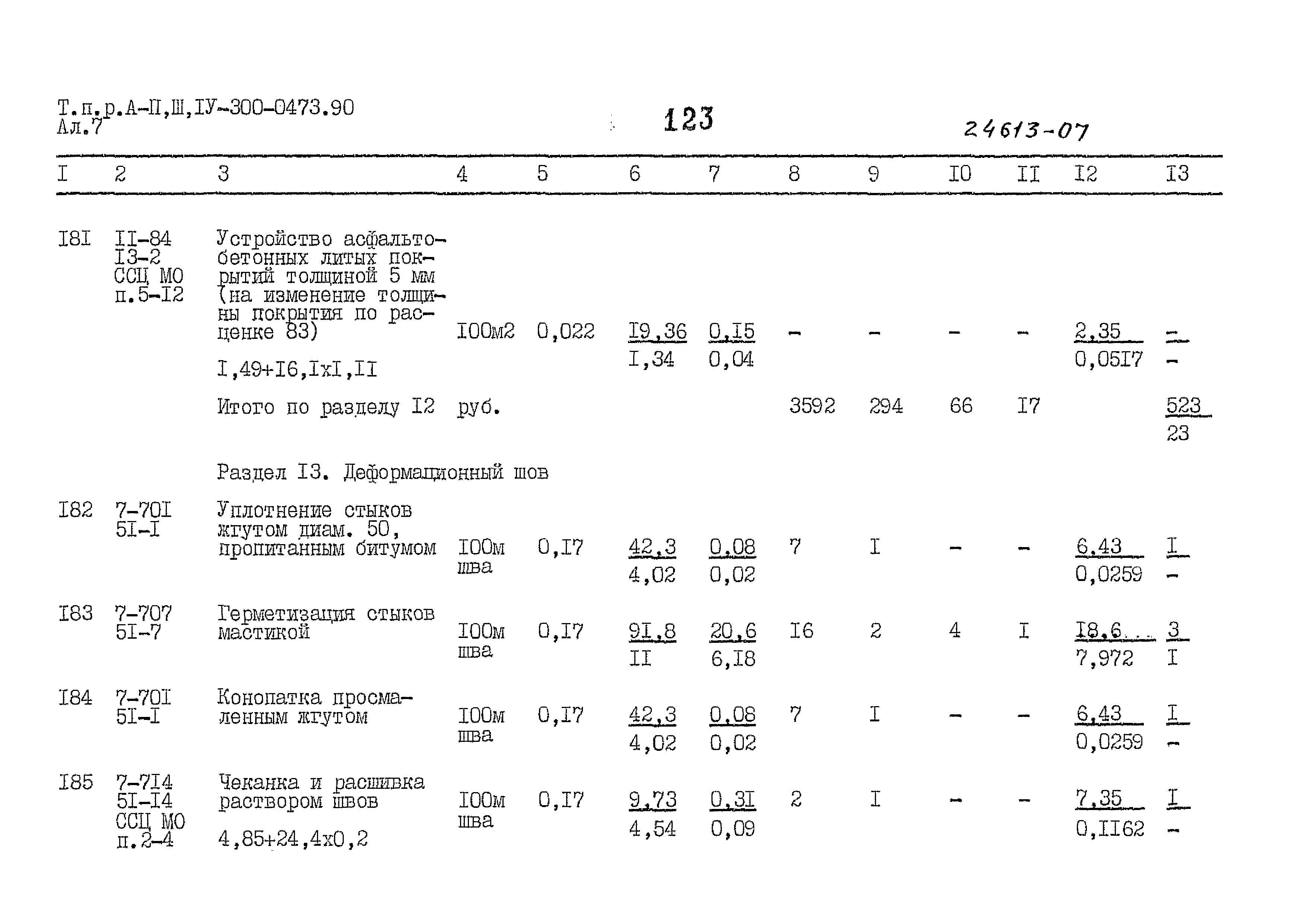 Типовые проектные решения А-II,III,IV-300-0473.90