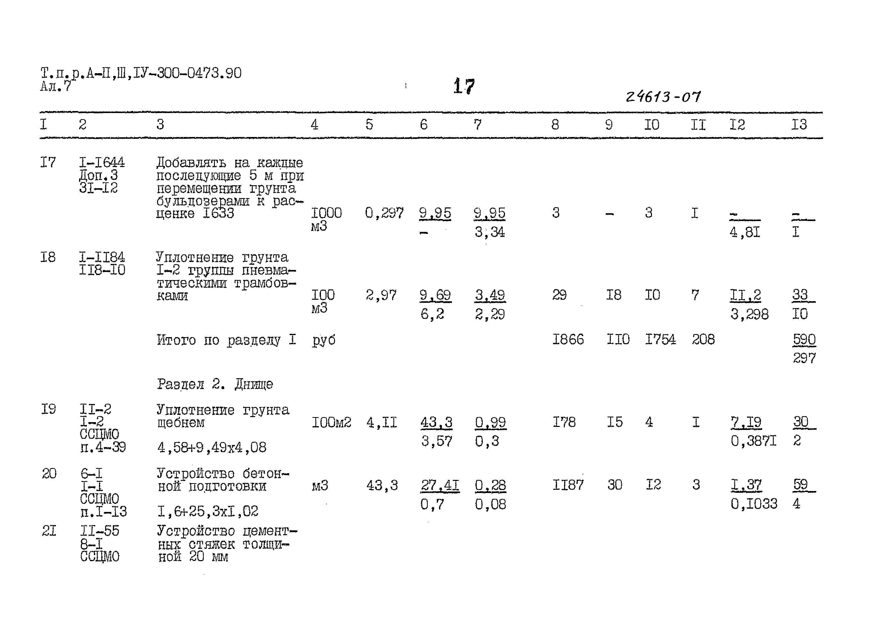 Типовые проектные решения А-II,III,IV-300-0473.90