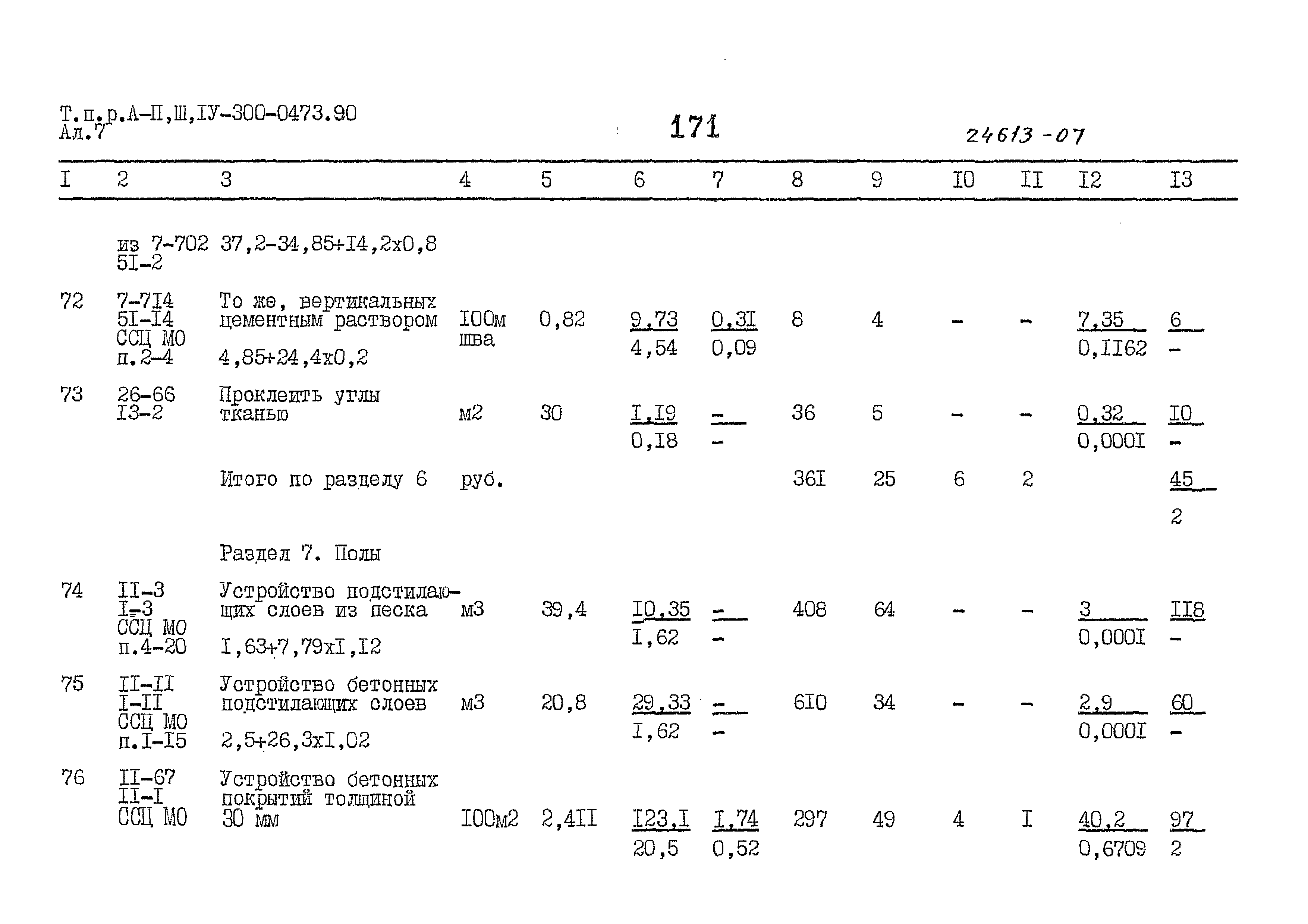 Типовые проектные решения А-II,III,IV-300-0473.90