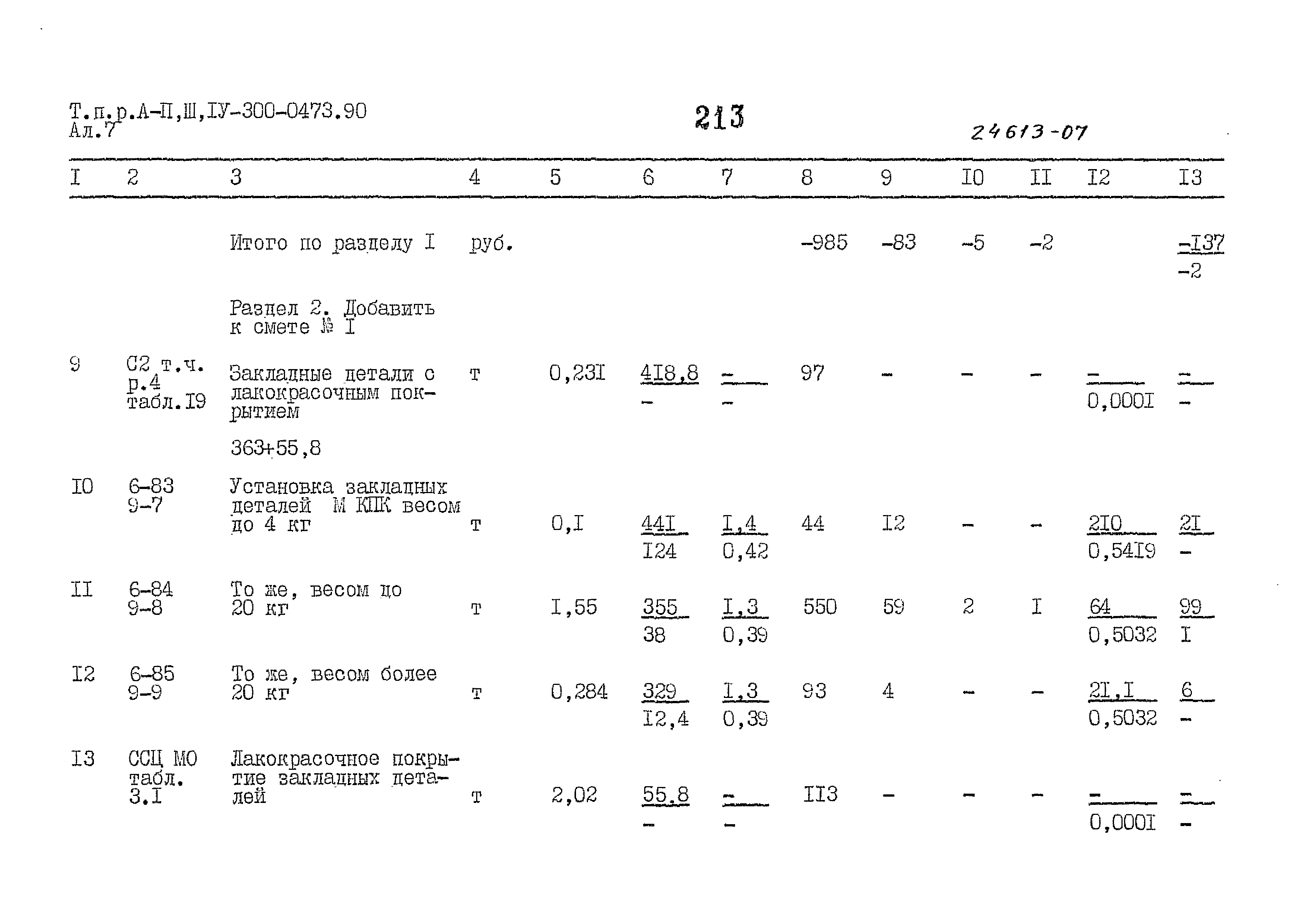 Типовые проектные решения А-II,III,IV-300-0473.90