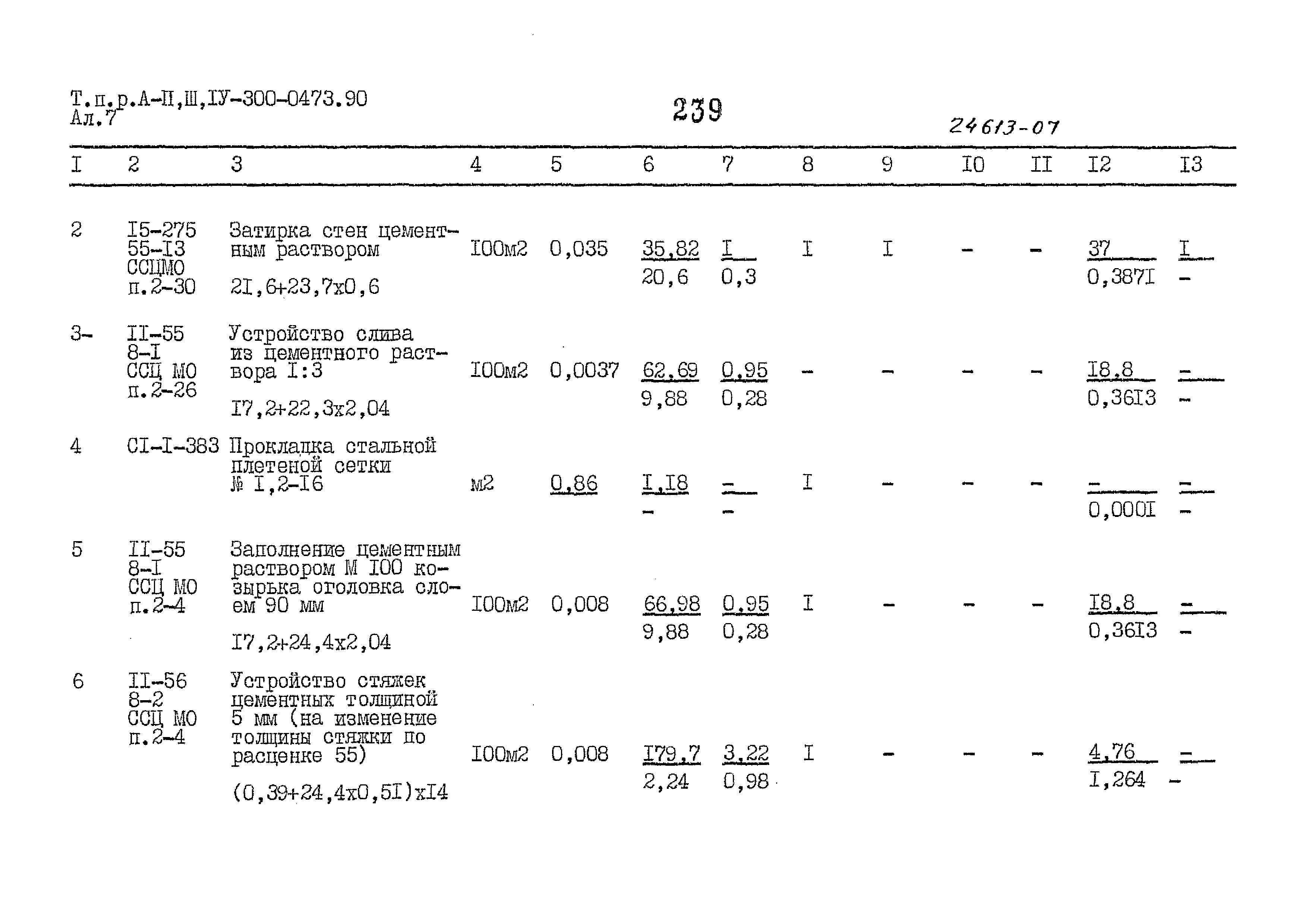 Типовые проектные решения А-II,III,IV-300-0473.90