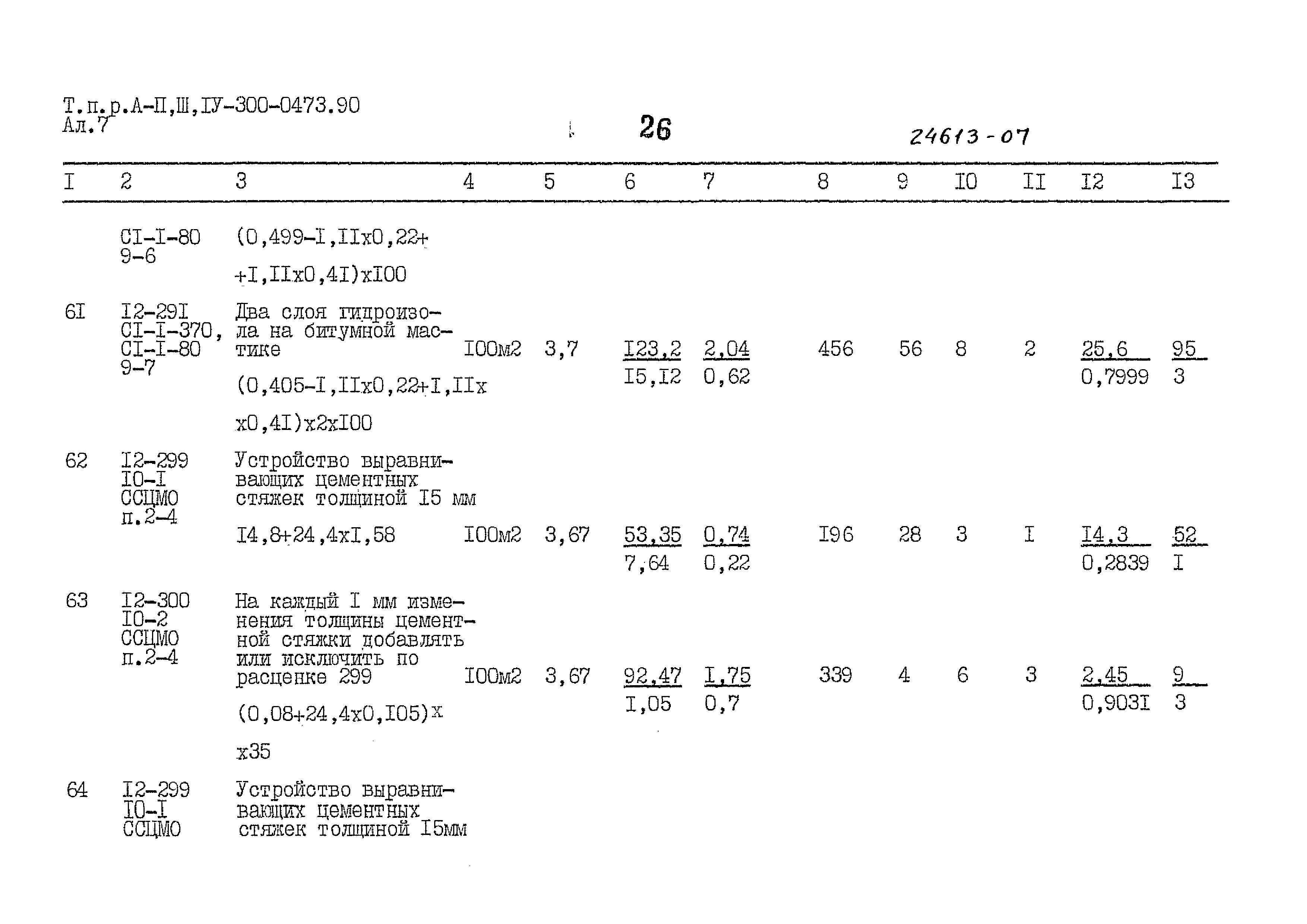 Типовые проектные решения А-II,III,IV-300-0473.90