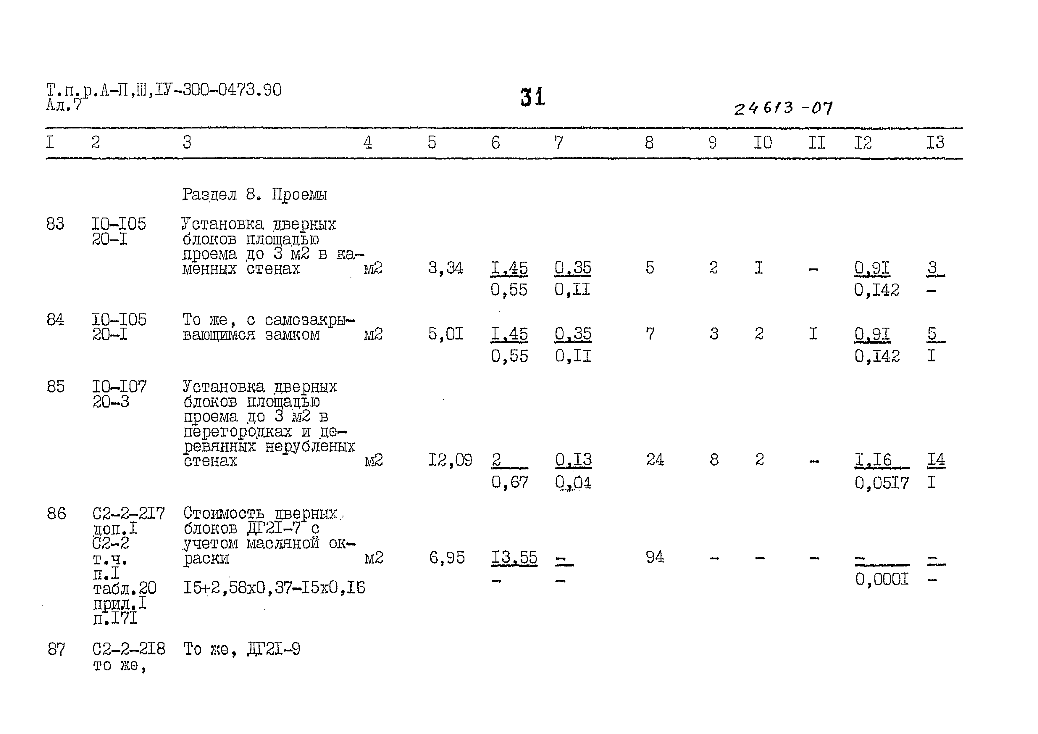 Типовые проектные решения А-II,III,IV-300-0473.90