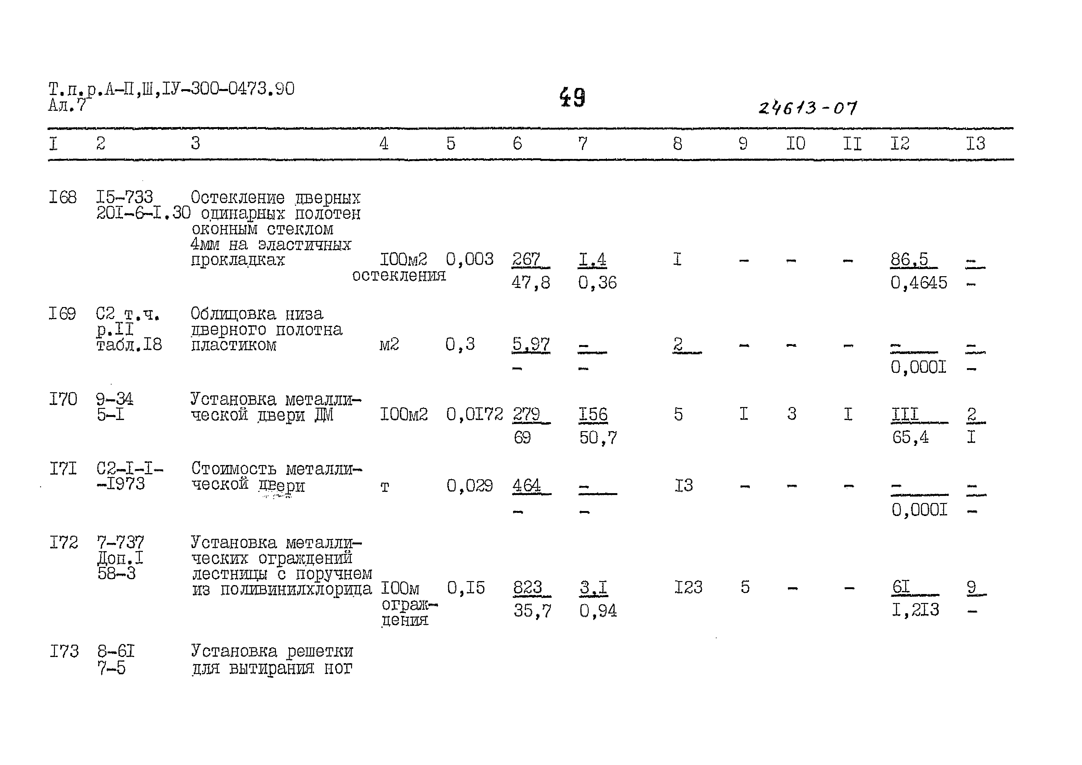 Типовые проектные решения А-II,III,IV-300-0473.90