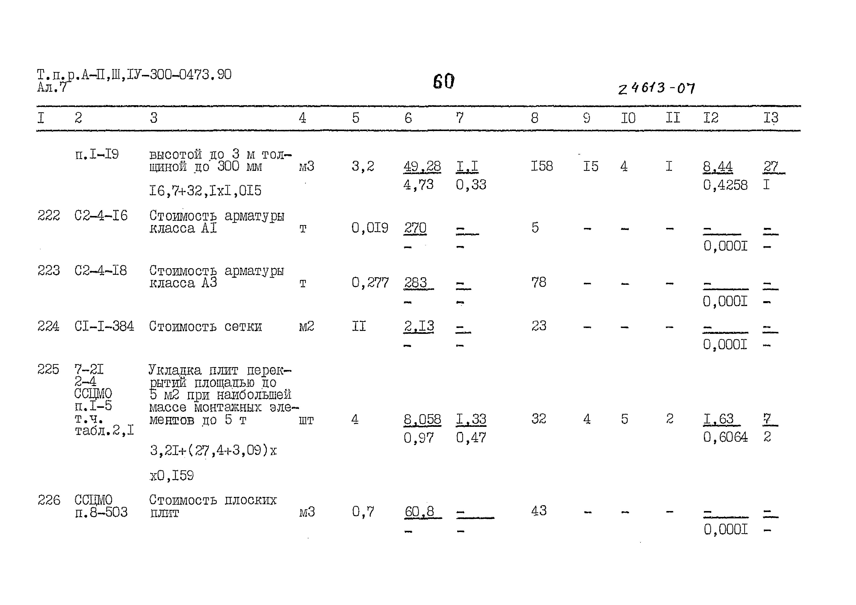 Типовые проектные решения А-II,III,IV-300-0473.90