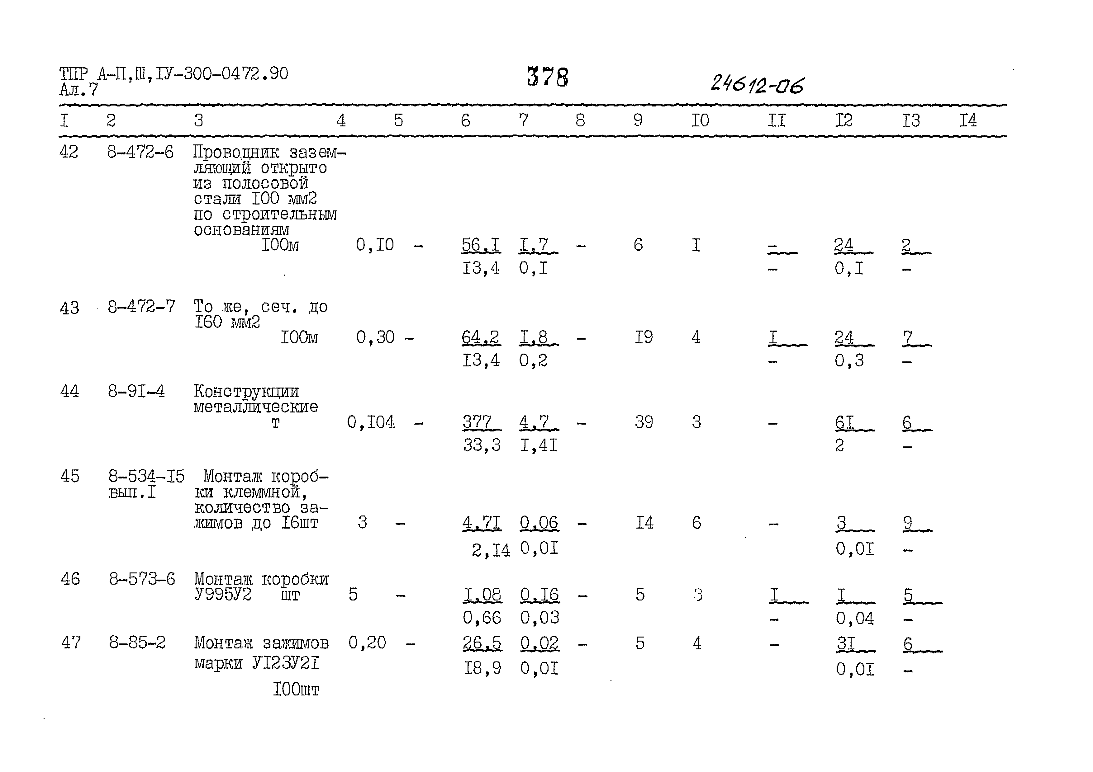 Типовые проектные решения А-II,III,IV-300-0472.90