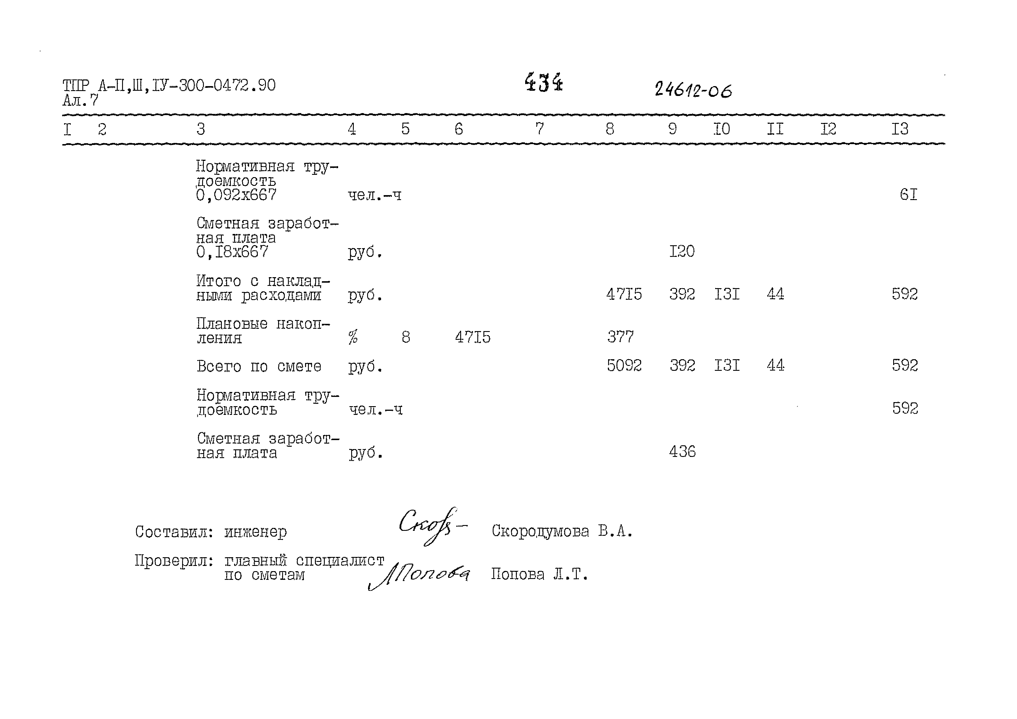 Типовые проектные решения А-II,III,IV-300-0472.90