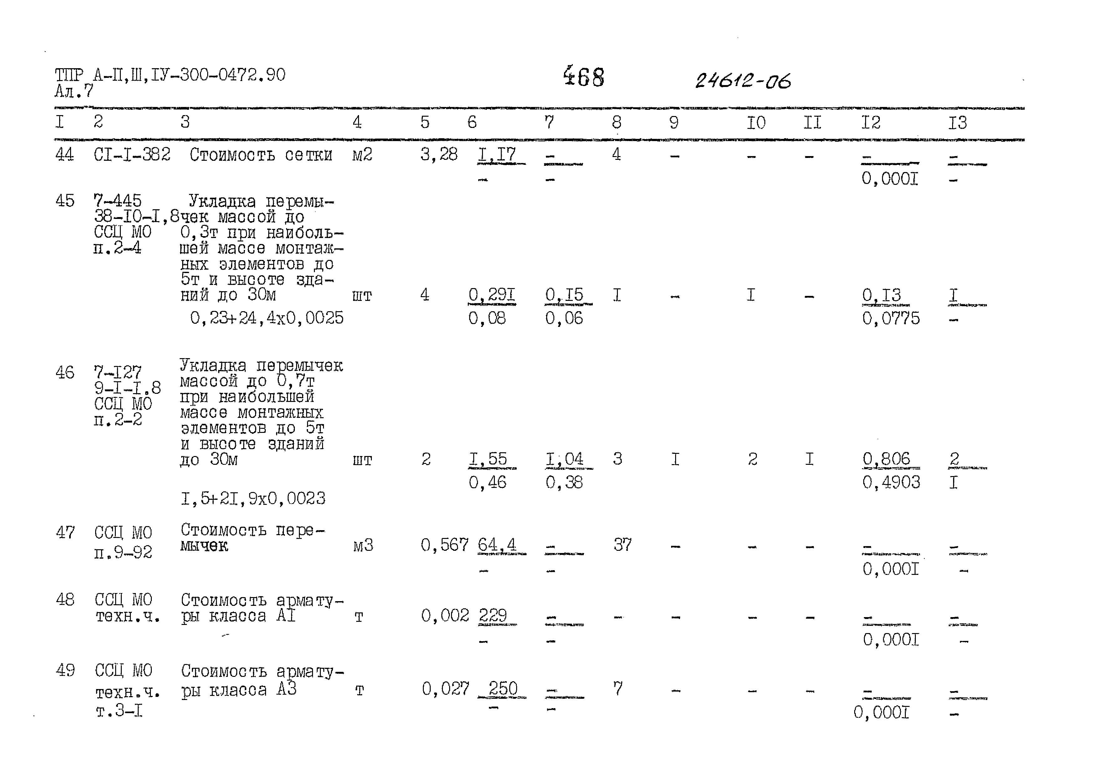 Типовые проектные решения А-II,III,IV-300-0472.90