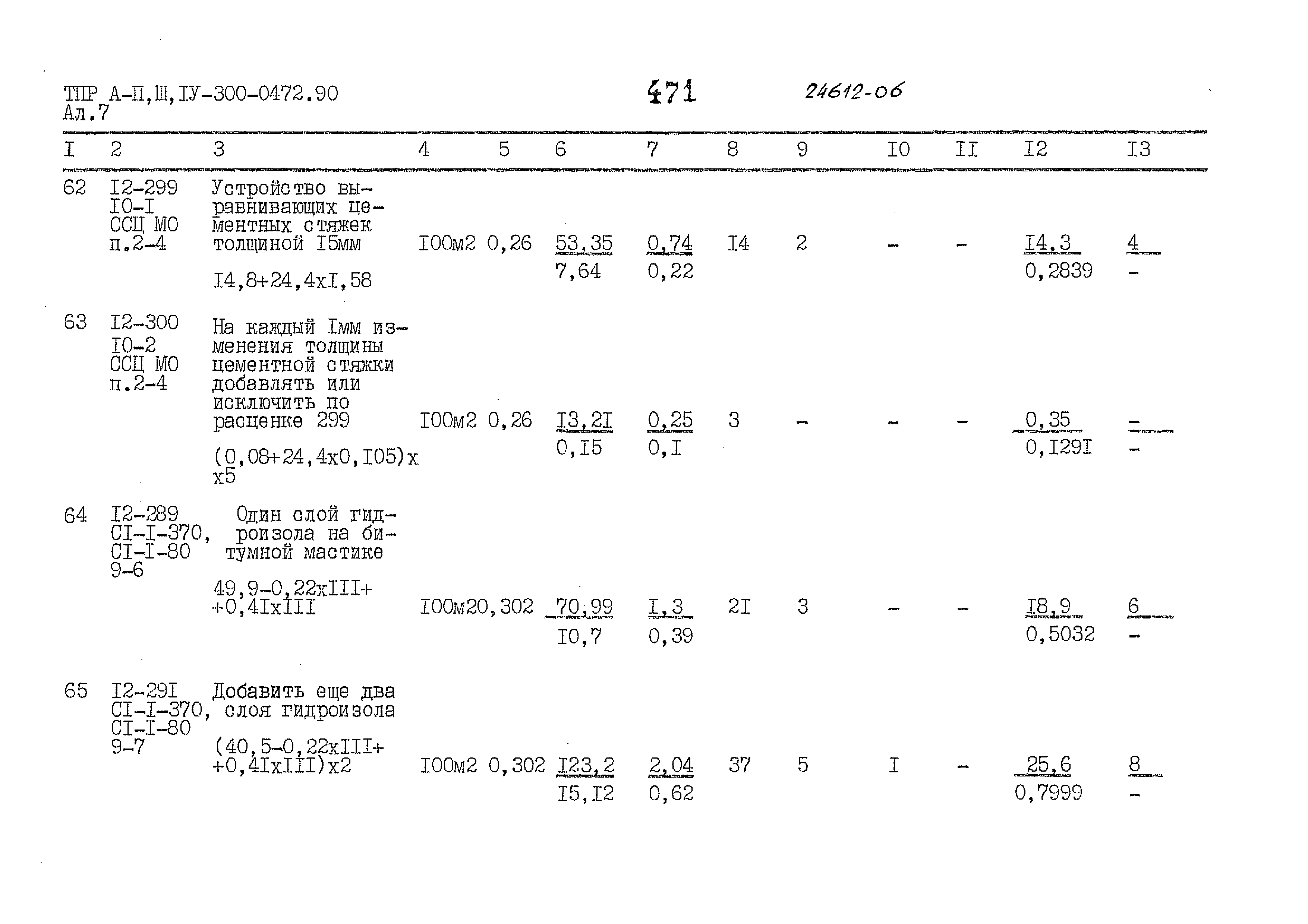 Типовые проектные решения А-II,III,IV-300-0472.90