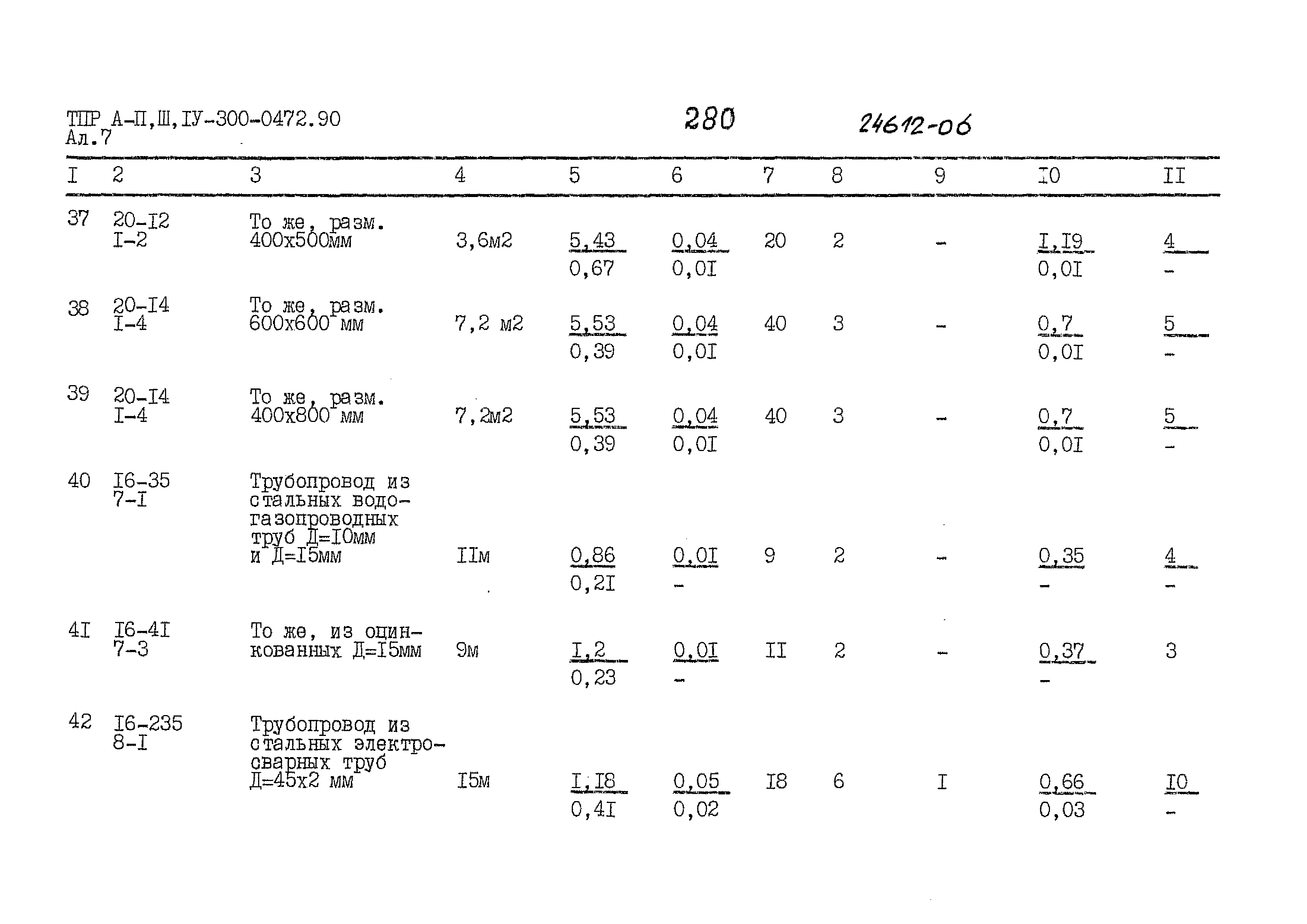 Типовые проектные решения А-II,III,IV-300-0472.90